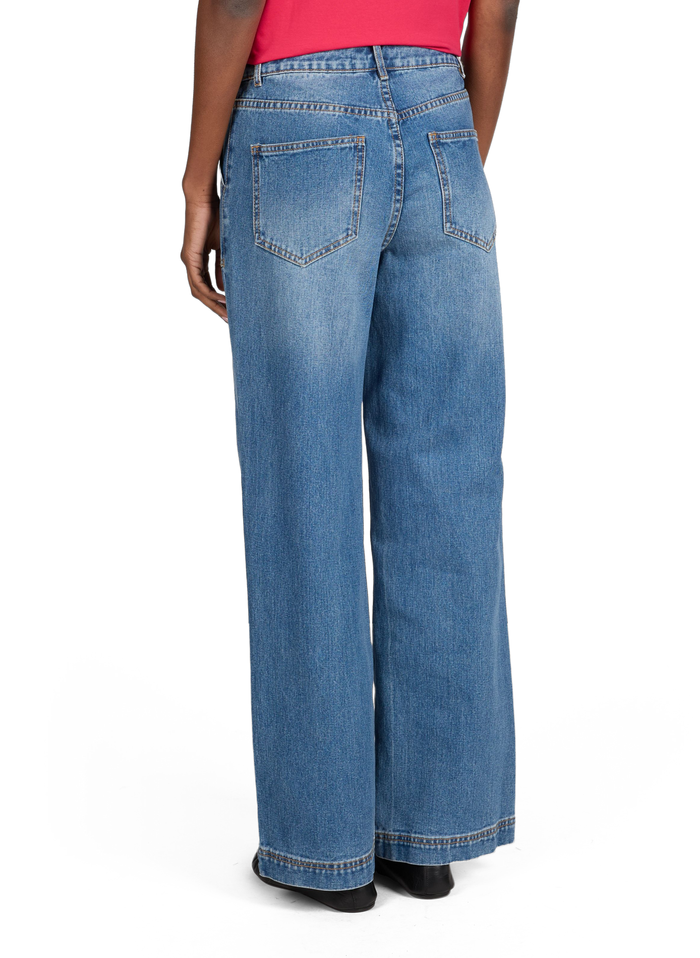 Round-neck Vinora T-shirt in blended cotton VILA Pink