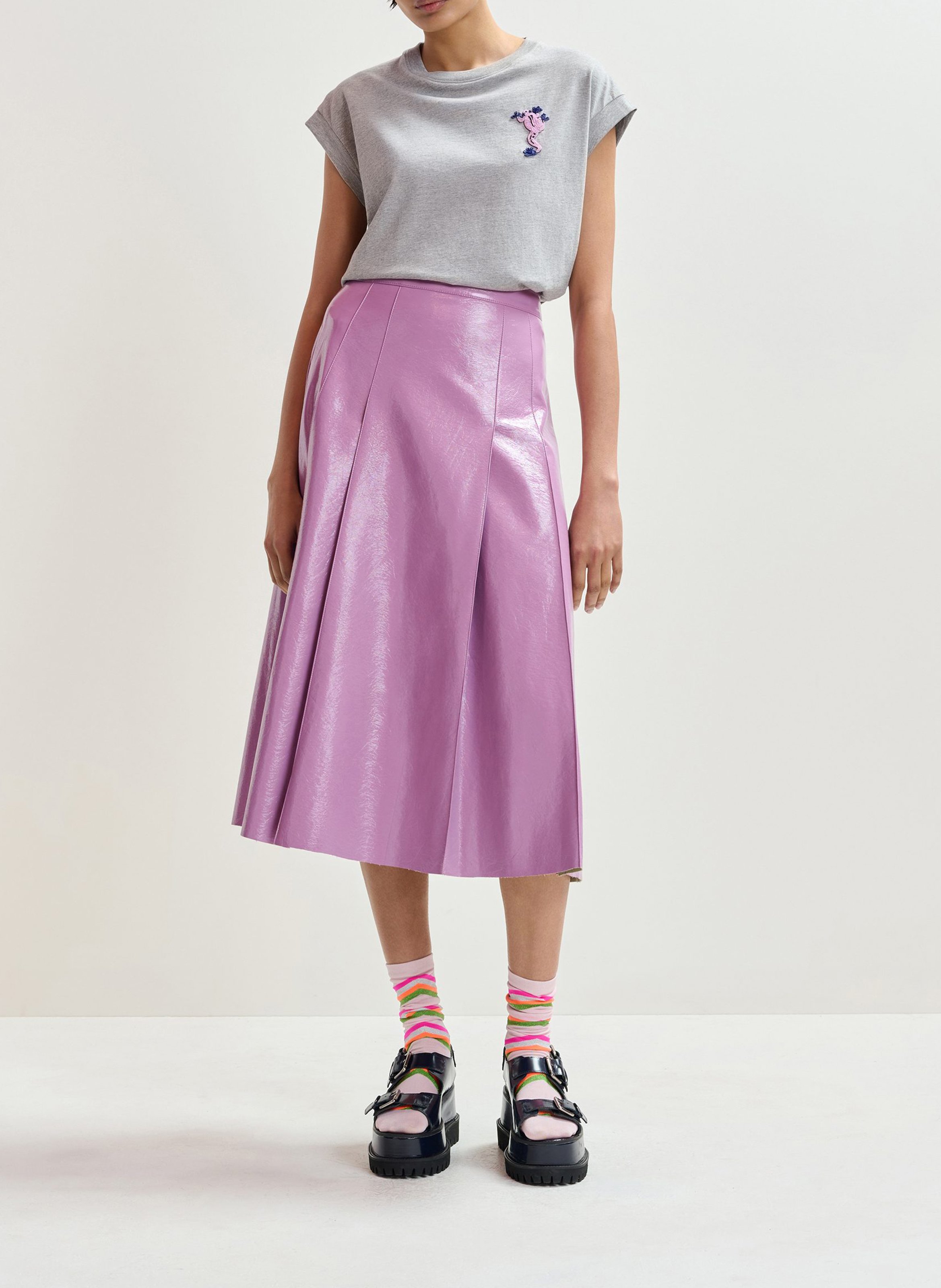 Tee-shirt droit à grenouille perlée Jungala ESSENTIEL ANTWERP Gris