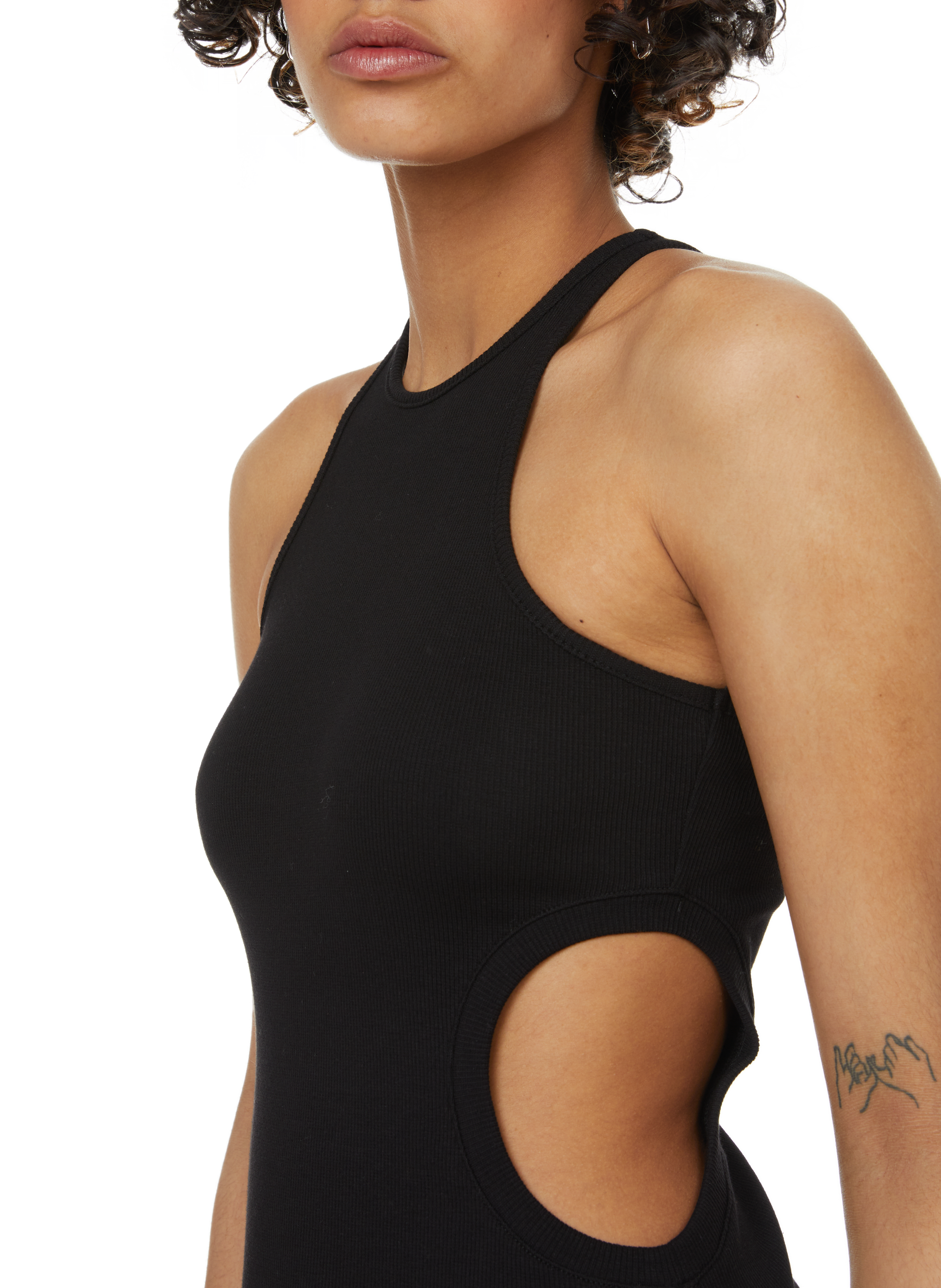 Ribbed knit maxi dress OFF-WHITE Black