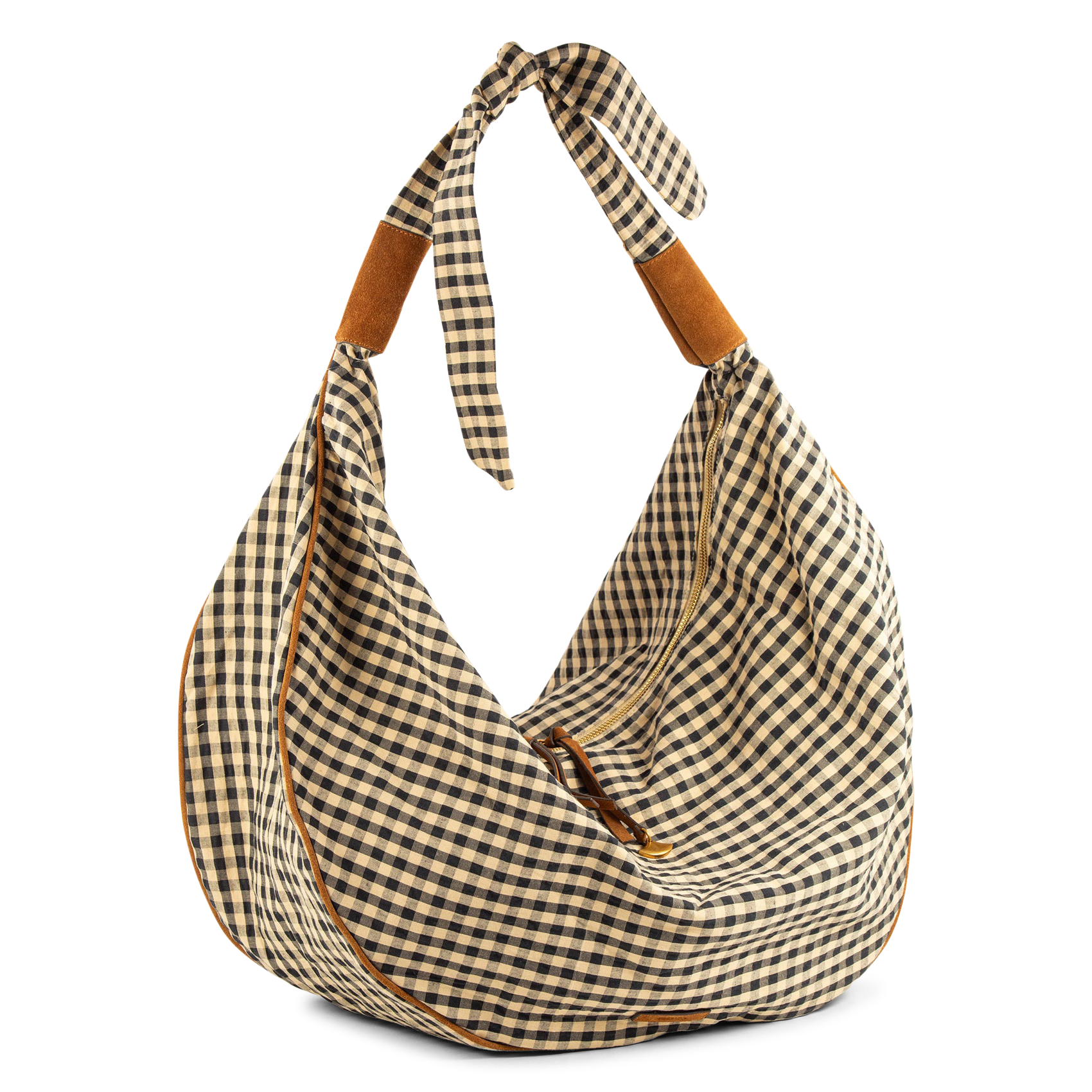 Sac porté épaule en coton et cuir ilango SESSUN Beige