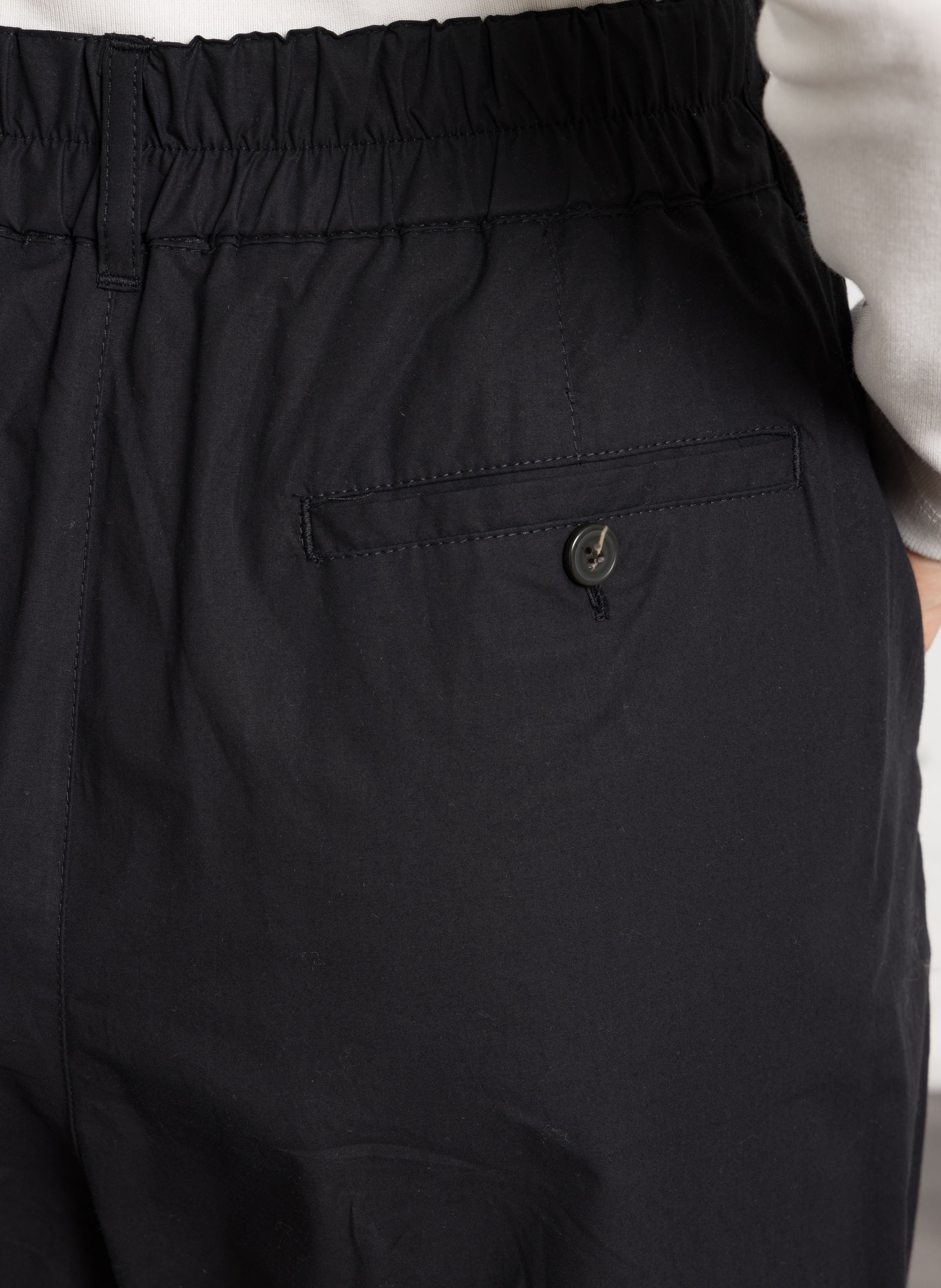 Pantalon large taille haute en coton recyclé vernon SOEUR Noir