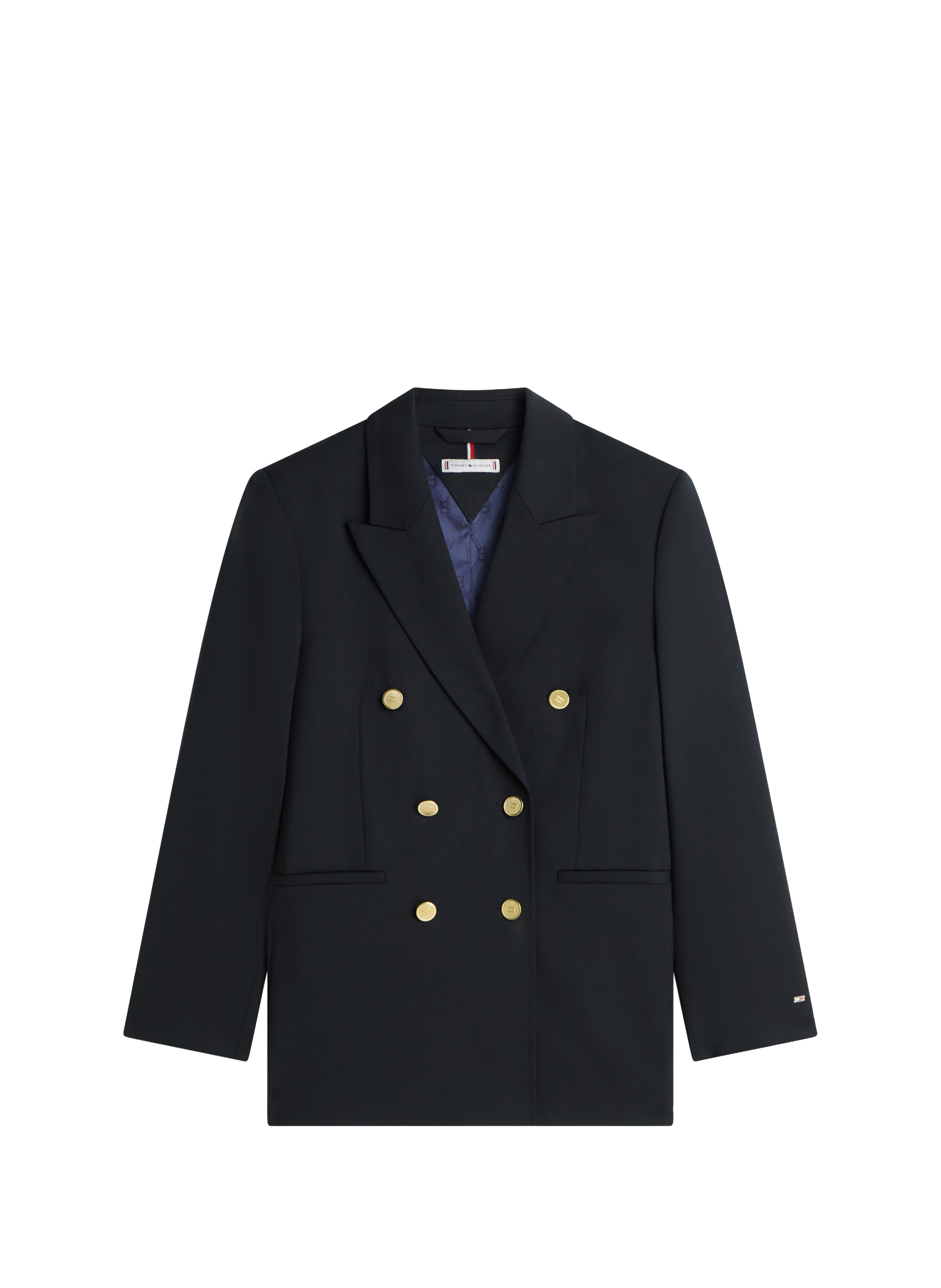 Blazer uni col tailleur TOMMY HILFIGER Bleu