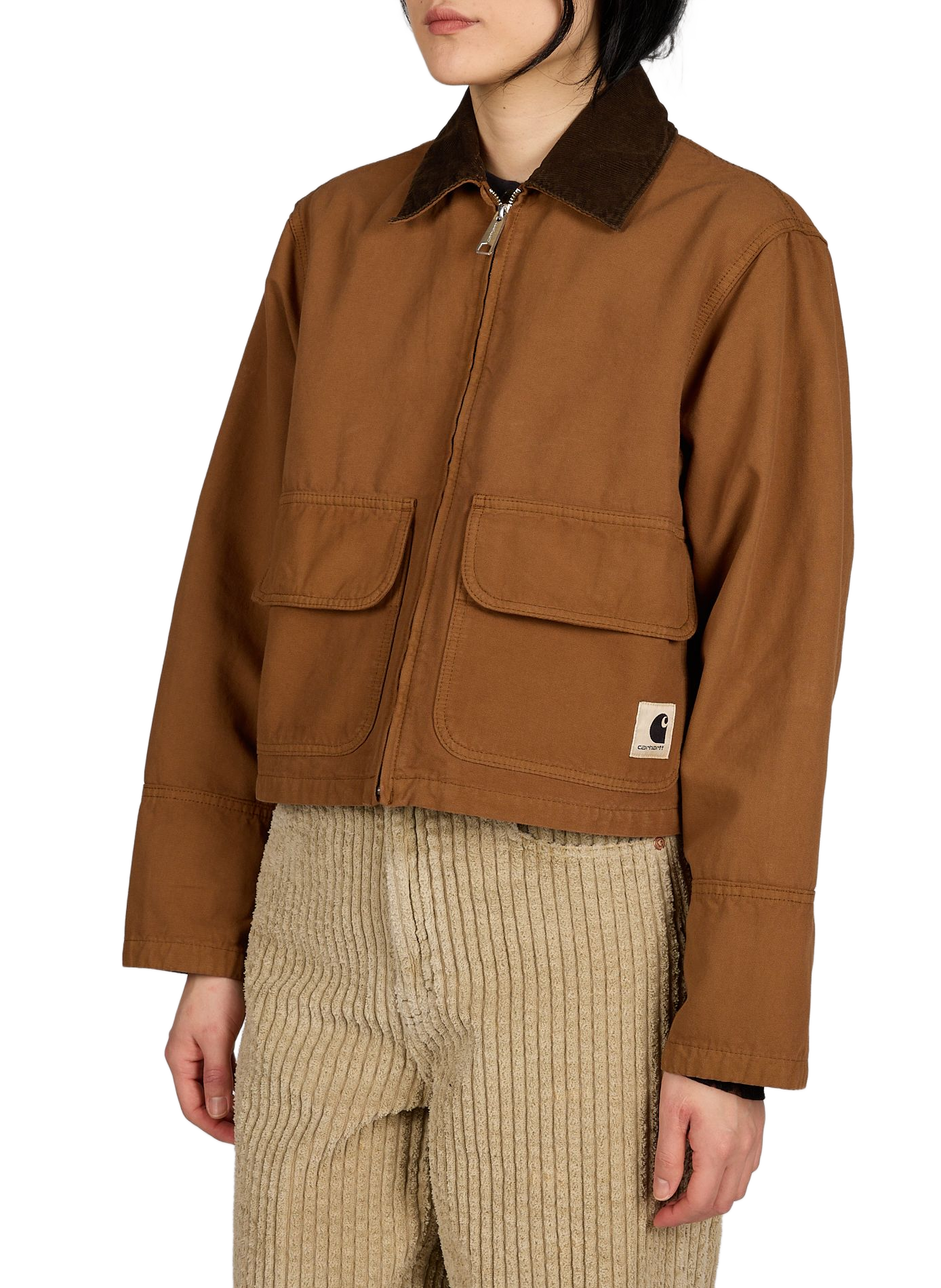 Straight jacket with ribbed collar CARHARTT WIP Brown