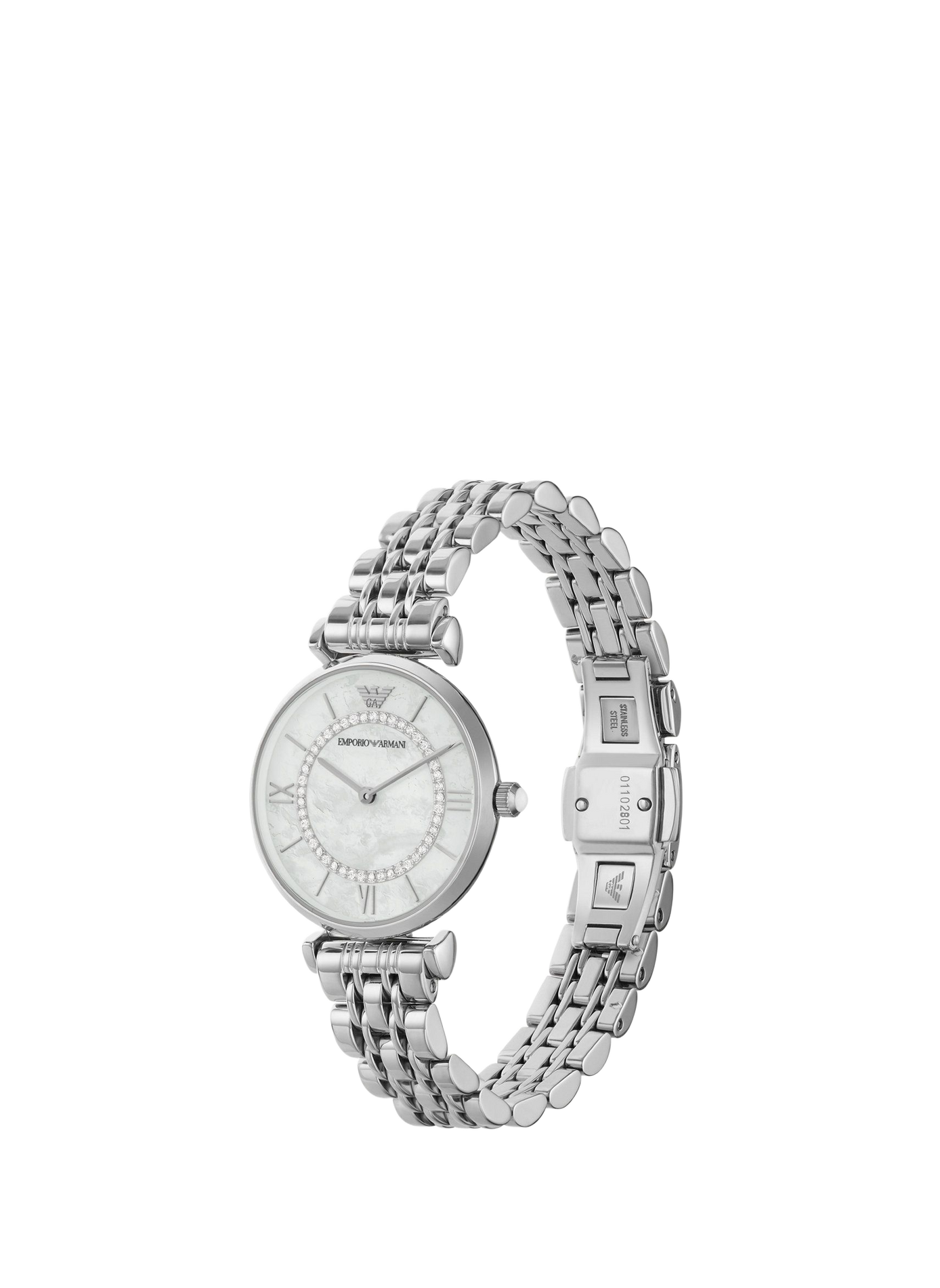 Montre quartz en acier inoxydable ARMANI MONTRES Blanc