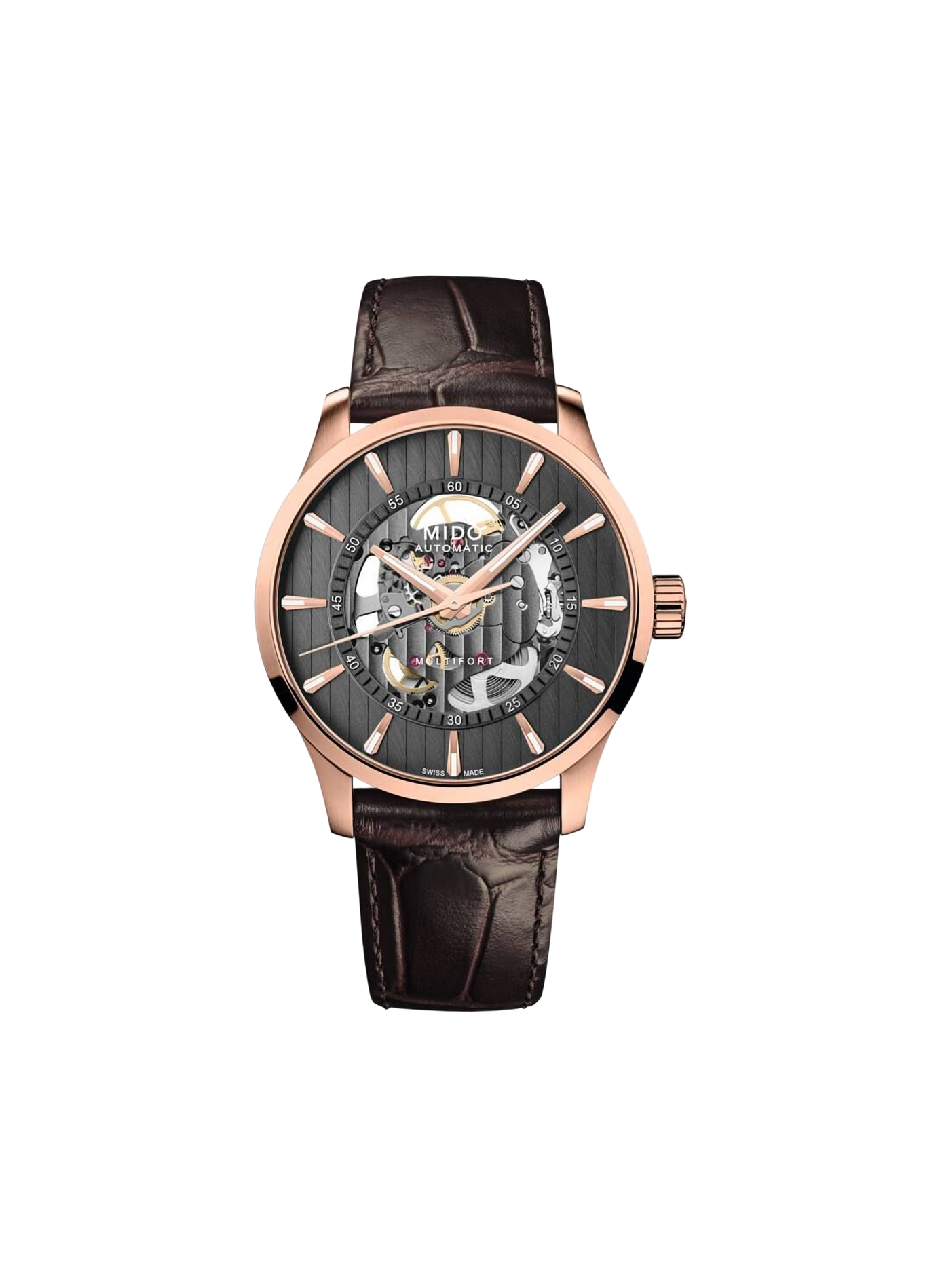 Montre Multifort Skeleton Vertigo en acier inoxydable MIDO Gris