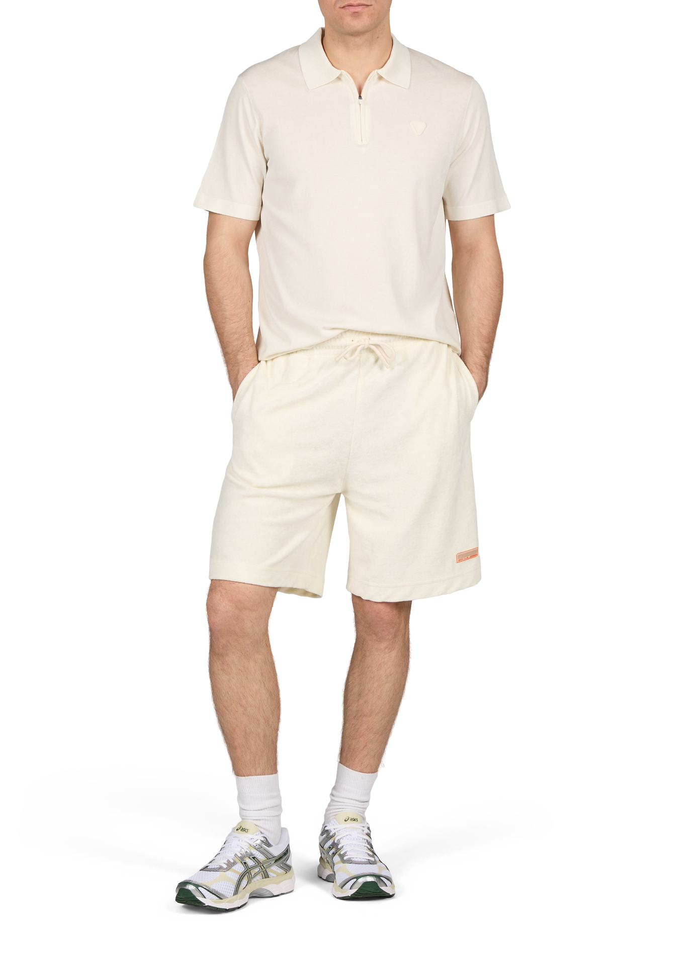 Short in blended cotton sponge GERTRUDE ET GASTON Beige