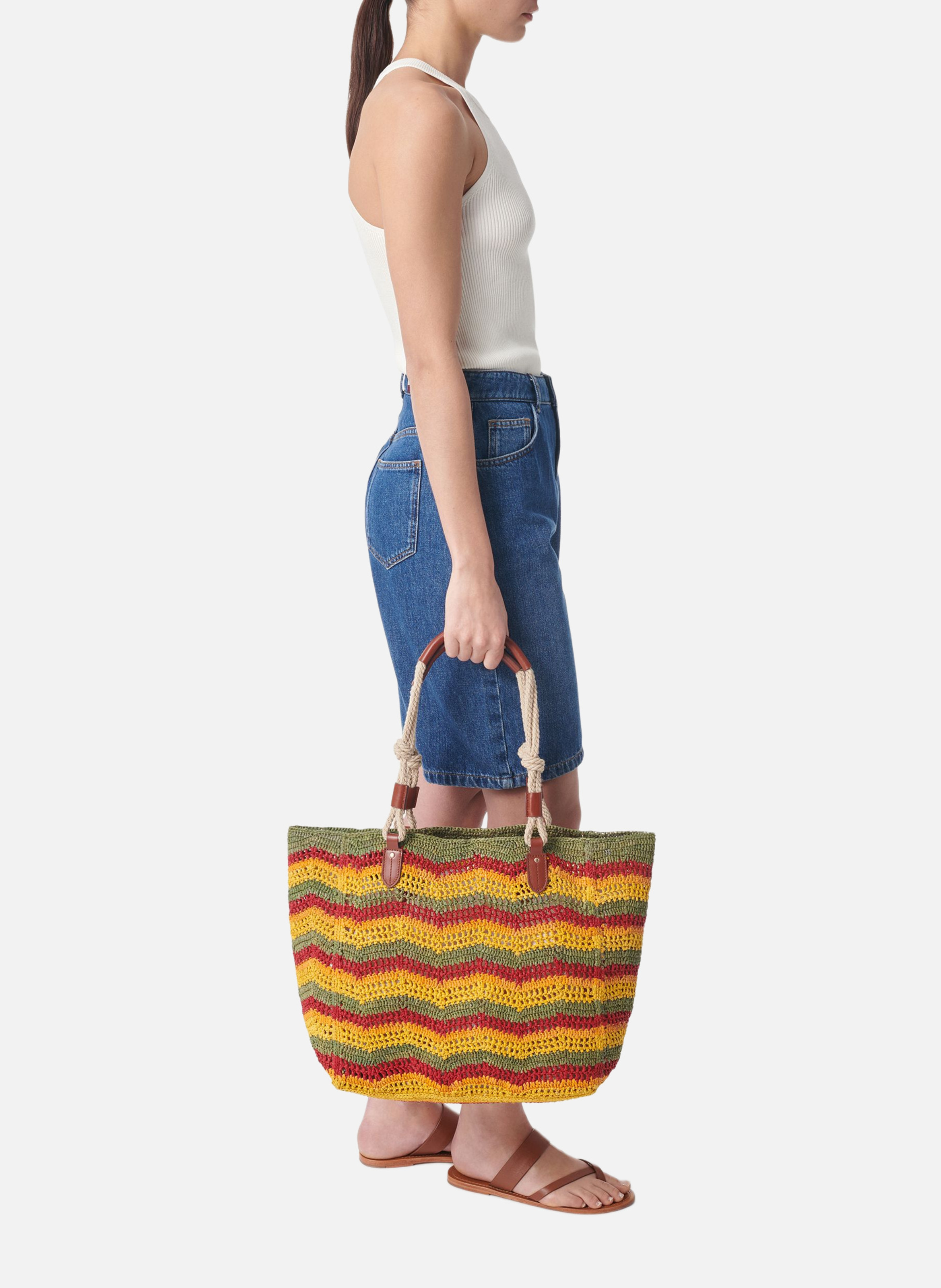 Sac en raphia et corde VANESSA BRUNO Multicolore