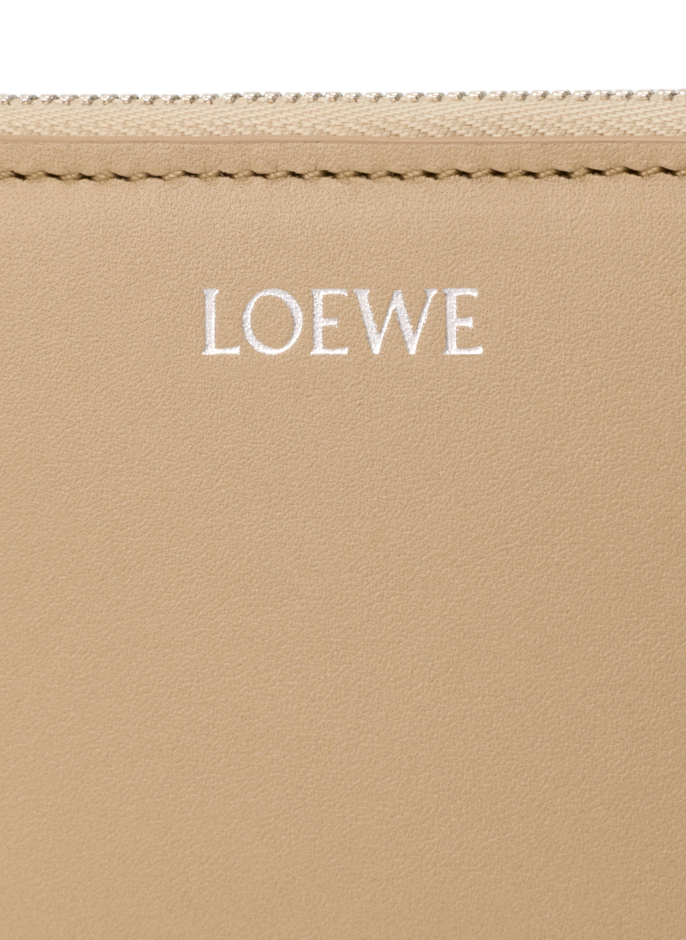 Zippered wallet in shiny nappa calfskin leather LOEWE Beige