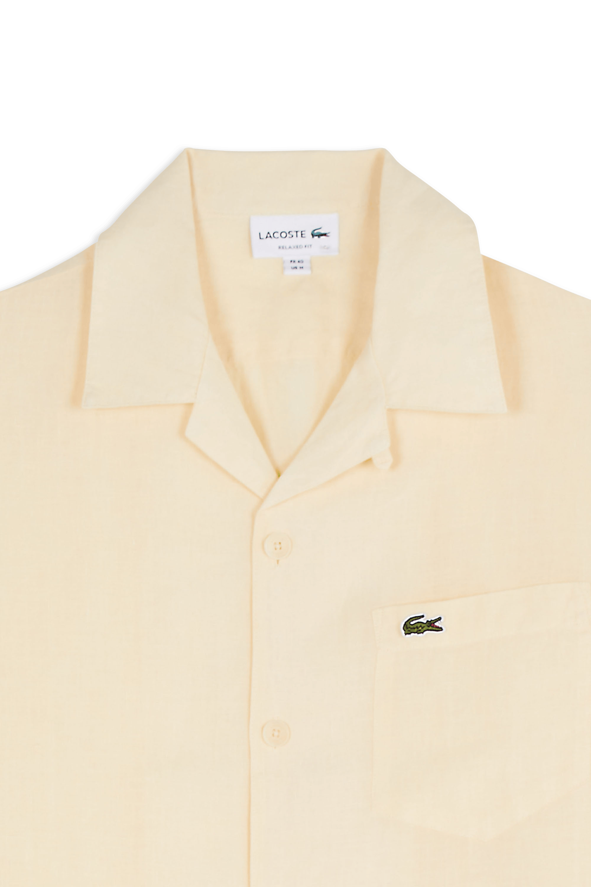 Chemise chemise casual manches co LACOSTE Beige
