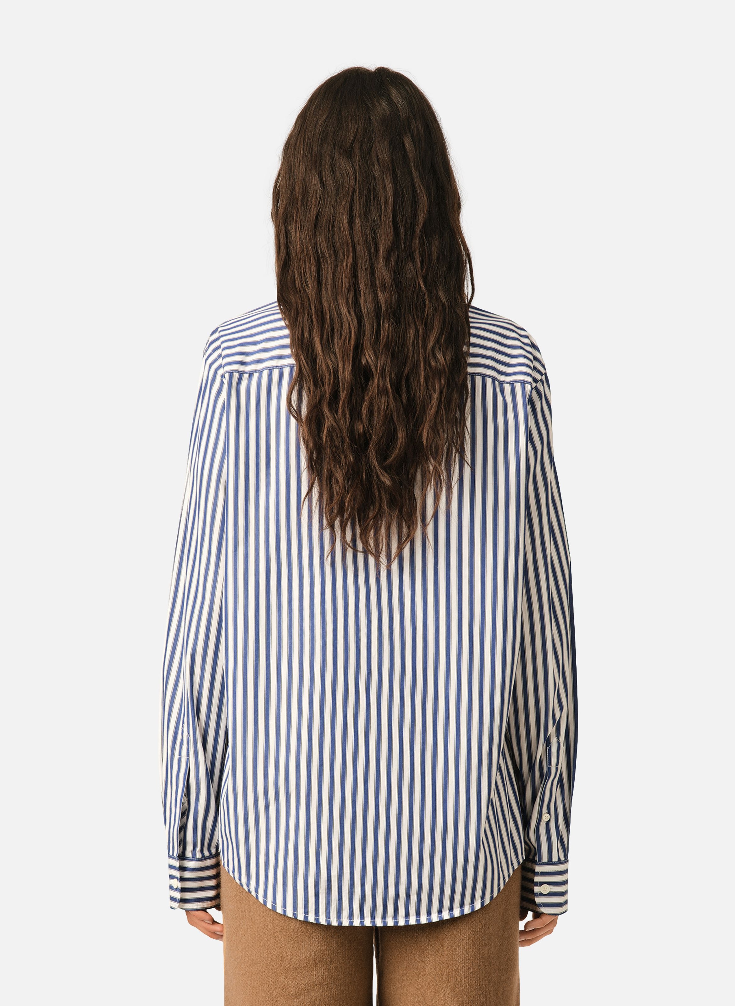 Chemise rayée unisexe en coton ami de coeur AMI PARIS Bleu