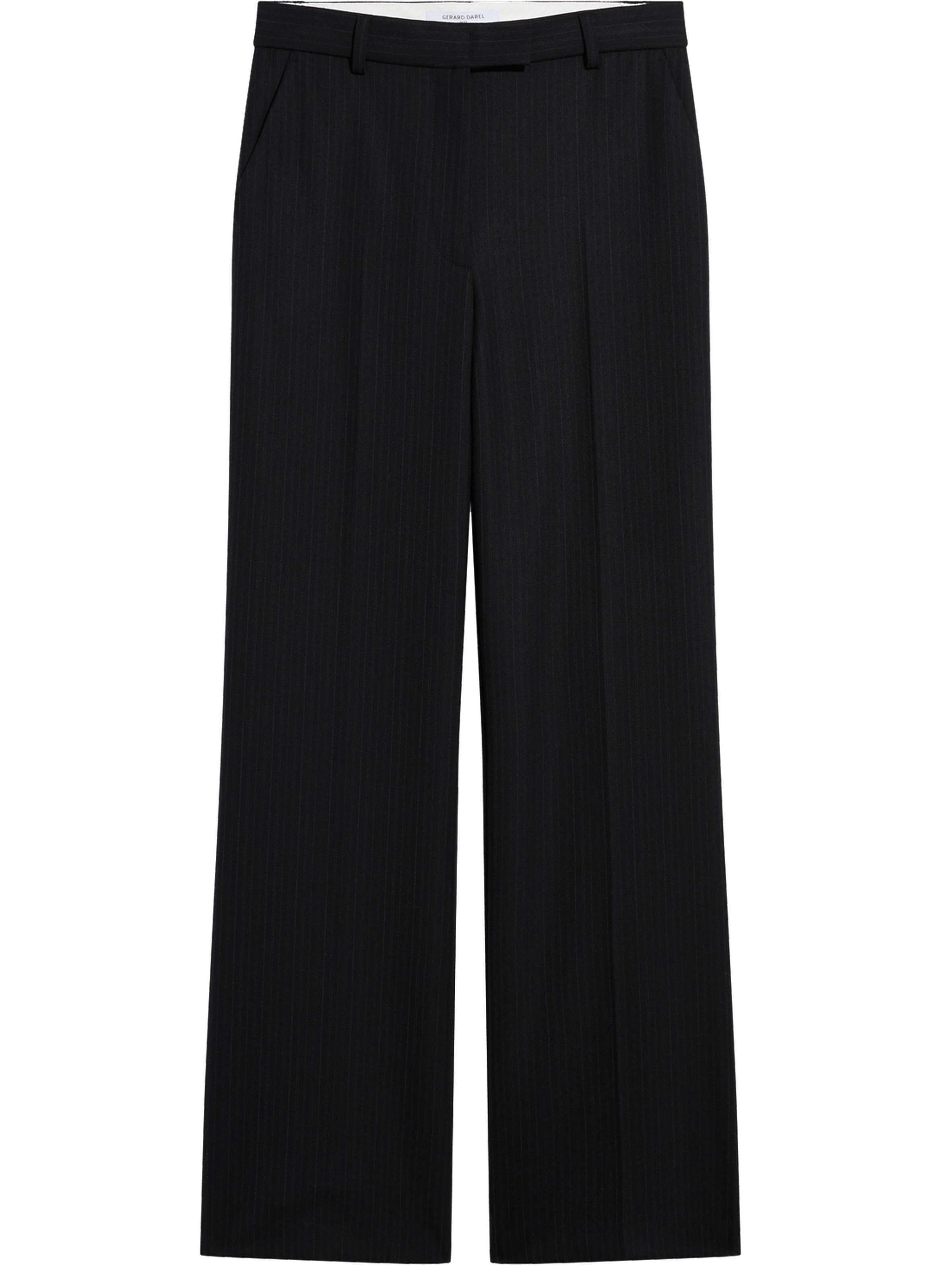 Pantalon large de tailleur à fines rayures - mimi GERARD DAREL Noir