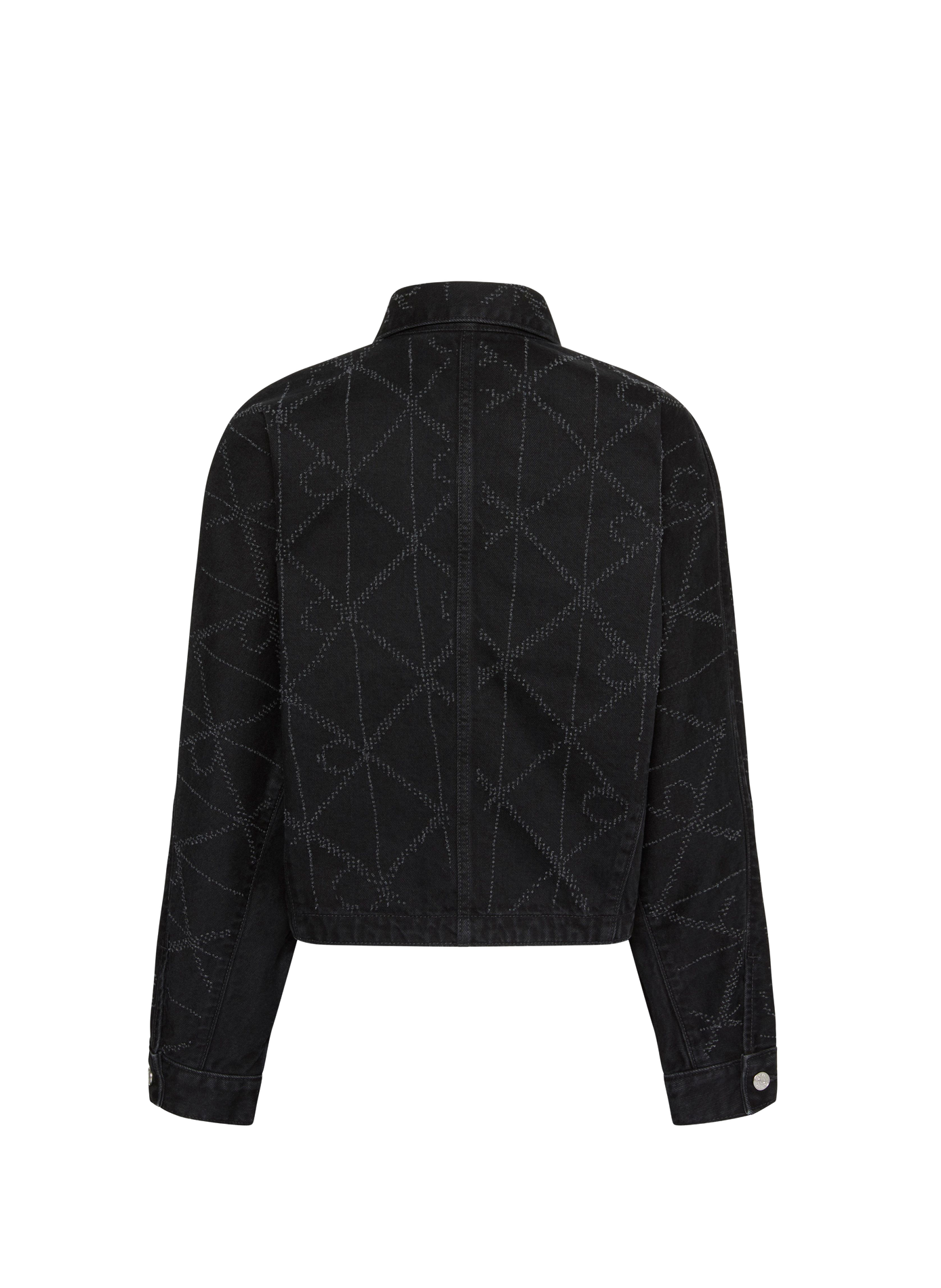 Straight cotton denim jacket CALVIN KLEIN Black