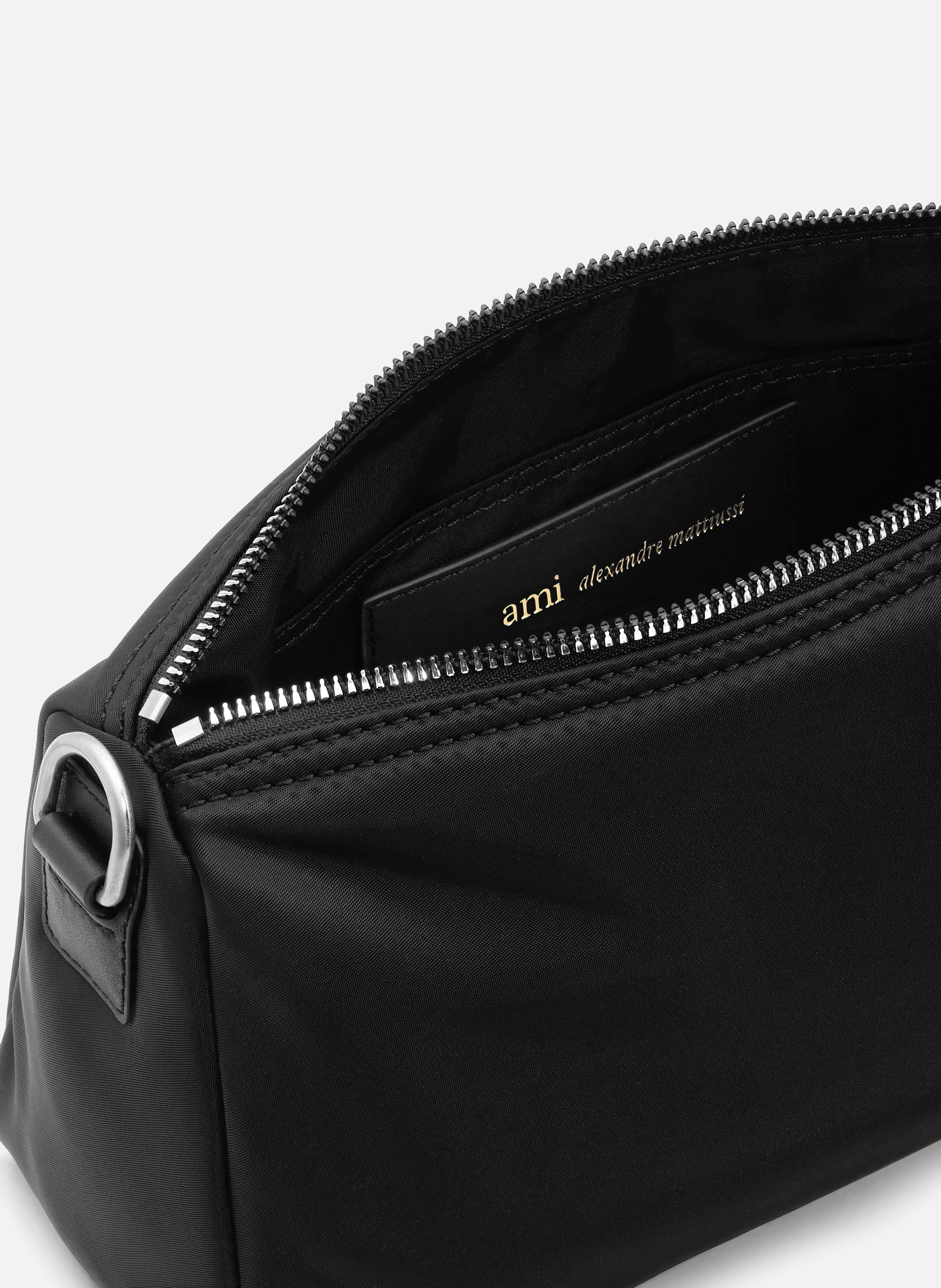 Sac marcel en nylon ouatiné unisexe AMI PARIS Noir