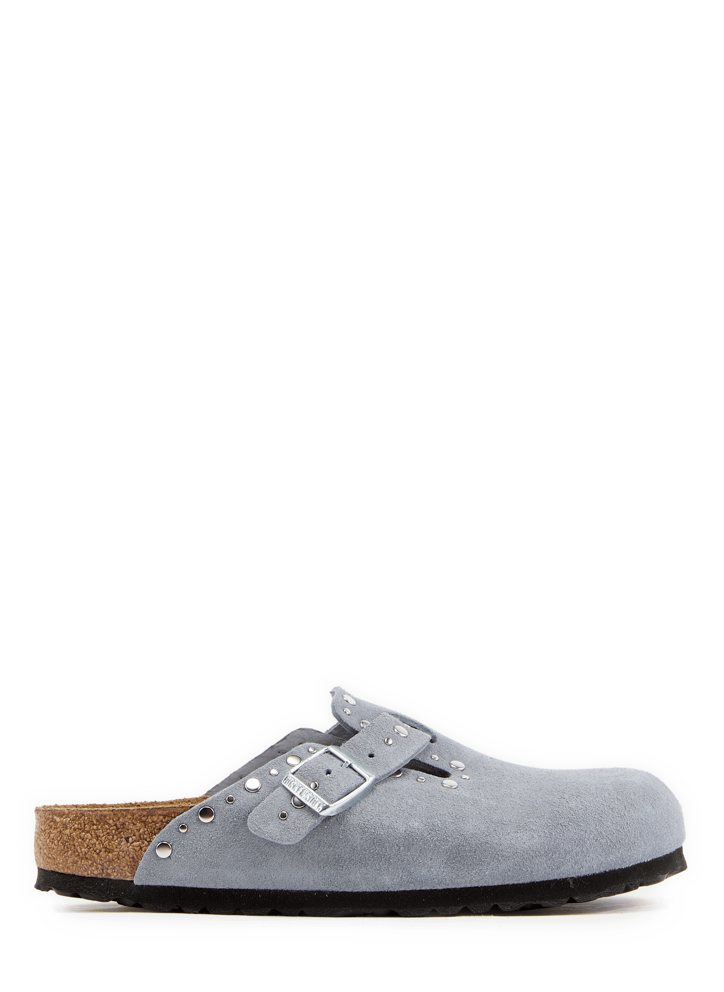 Muilen Boston met rand van suède leer met studs BIRKENSTOCK Blauw