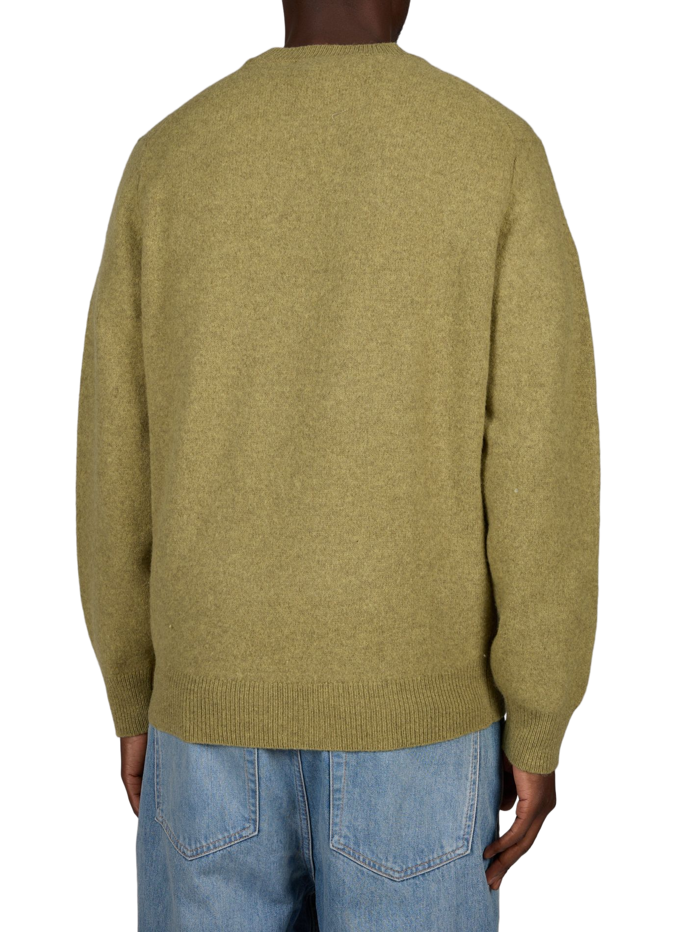 Rundhalsausschnitt-Pullover aus Merinowolle ANNARR Grun