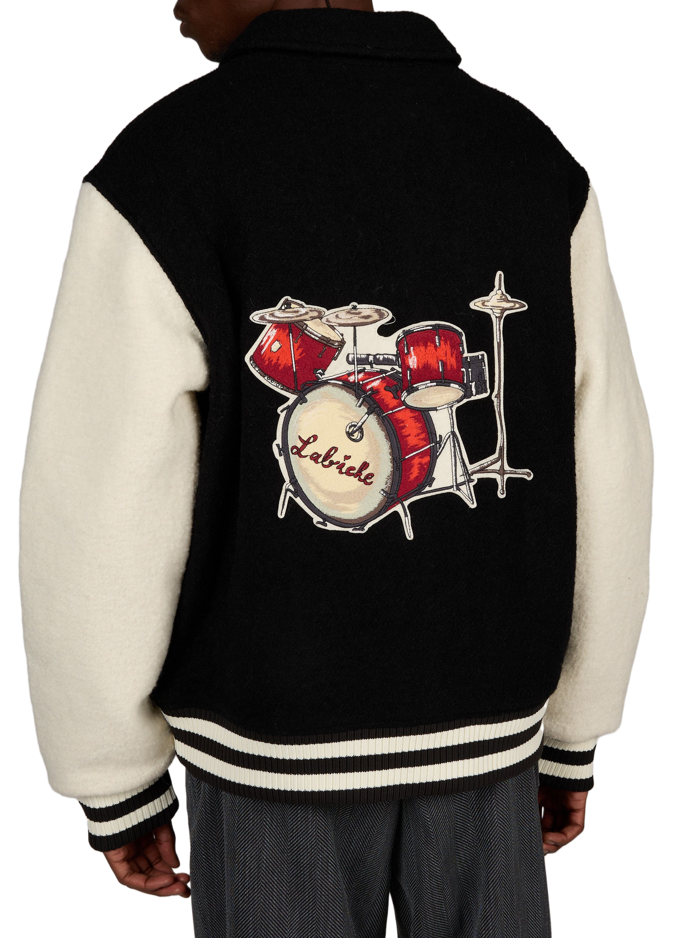 Bestickte Nicot Drums Jacke aus Wolle MAISON LABICHE Schwarz