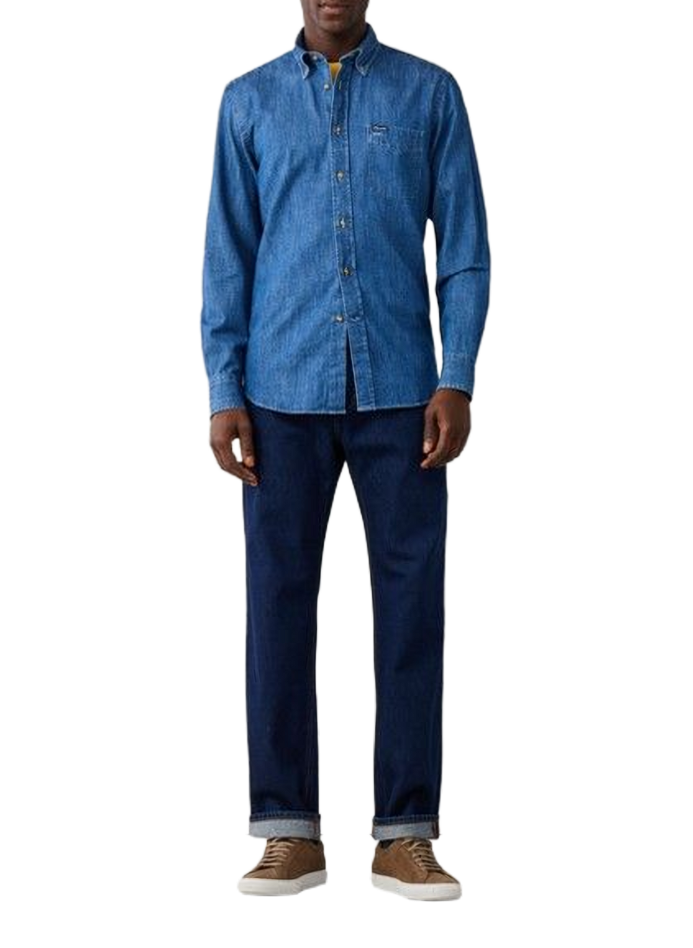 Camicia con collo alla americana in cotone FACONNABLE Blu
