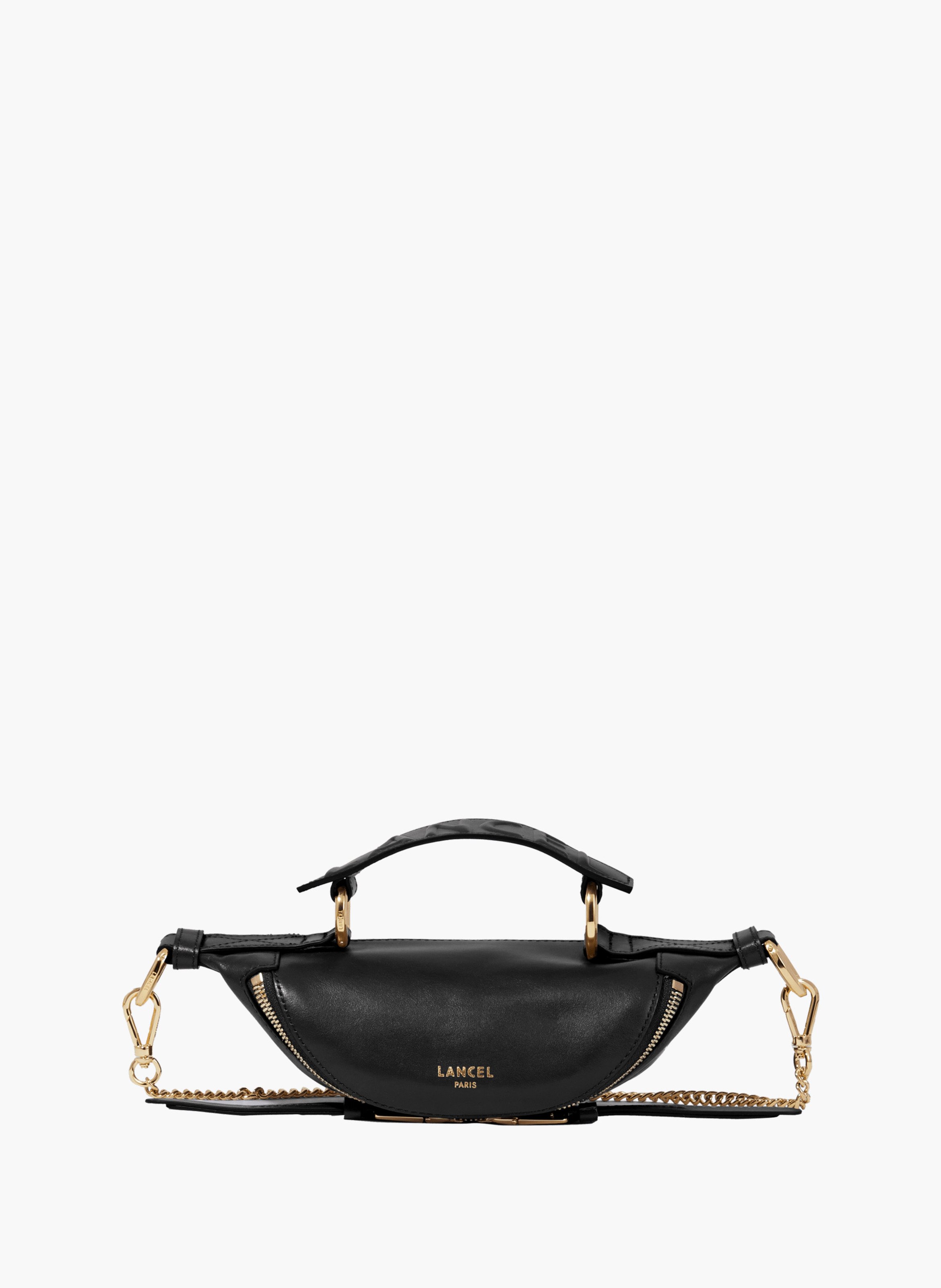 Kleine crossbodytas "Origami" van Lancel in leer. LANCEL Zwart