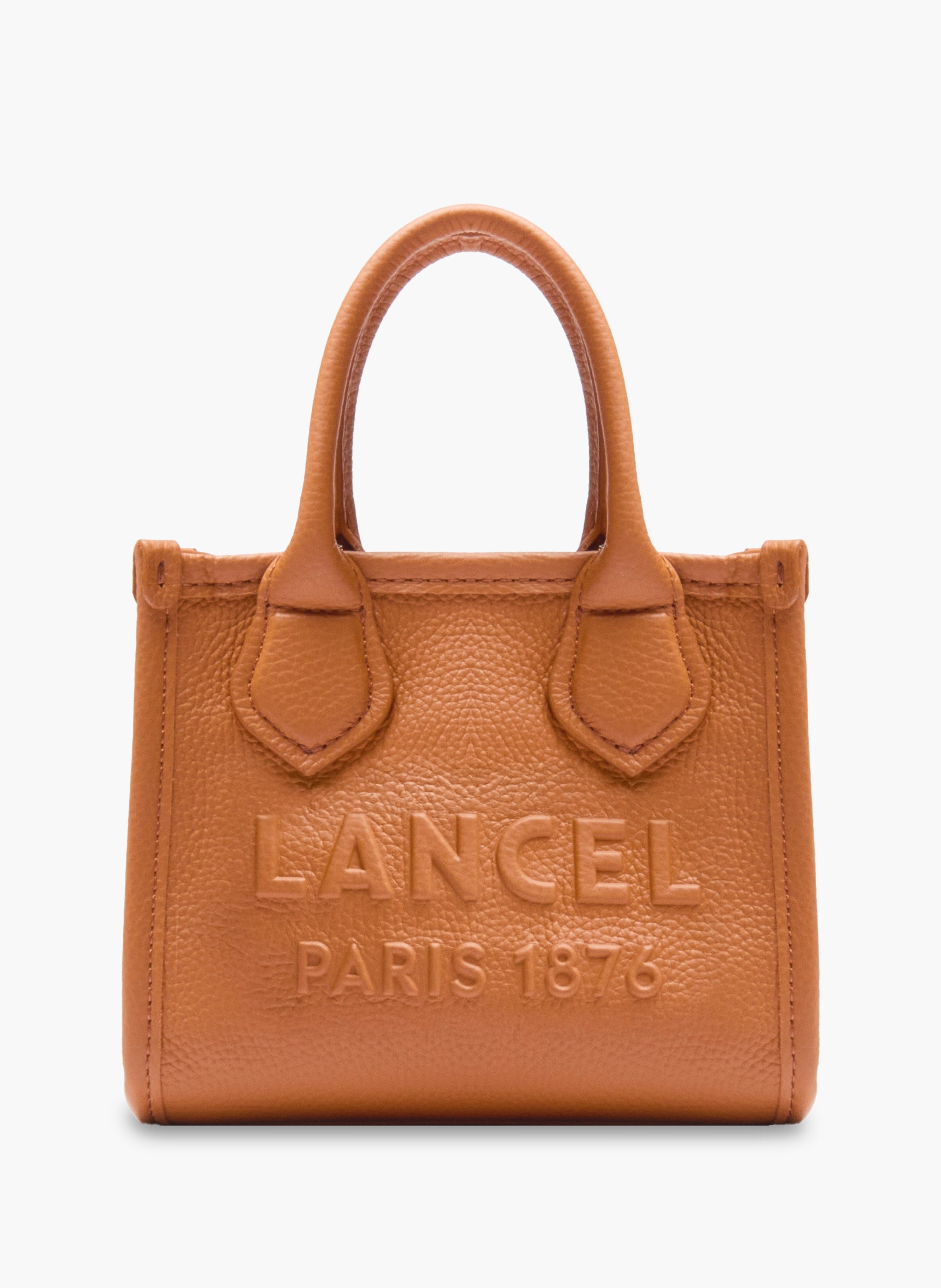 Mini sac cabas zippé double porté jour de lancel en cuir LANCEL Marron