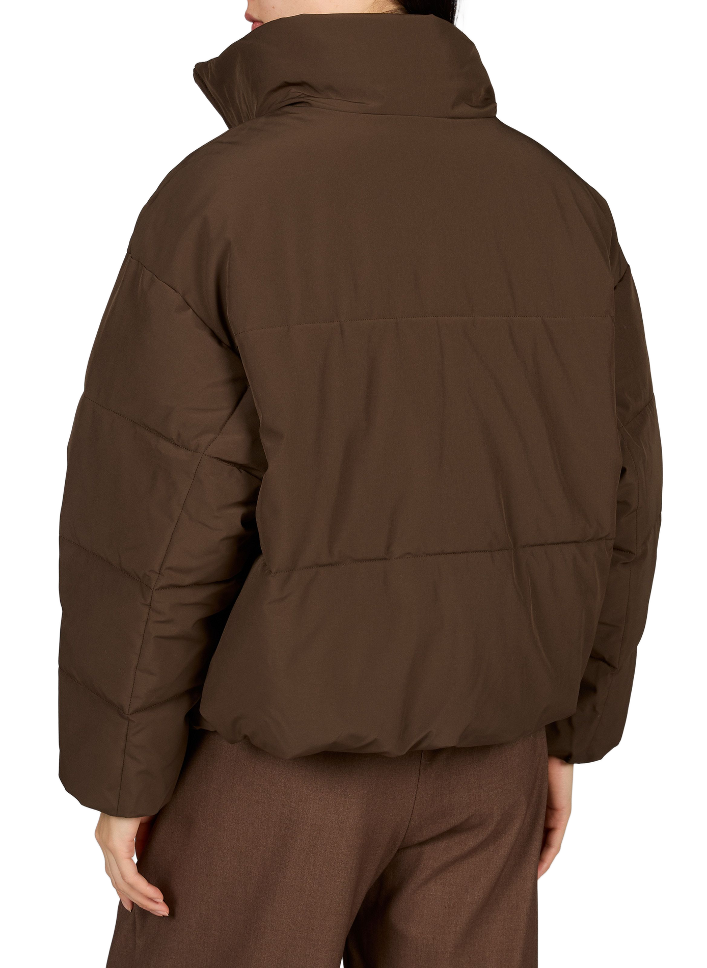 Oversize-Daunenjacke Refron mit Stehkragen MSCH Braun