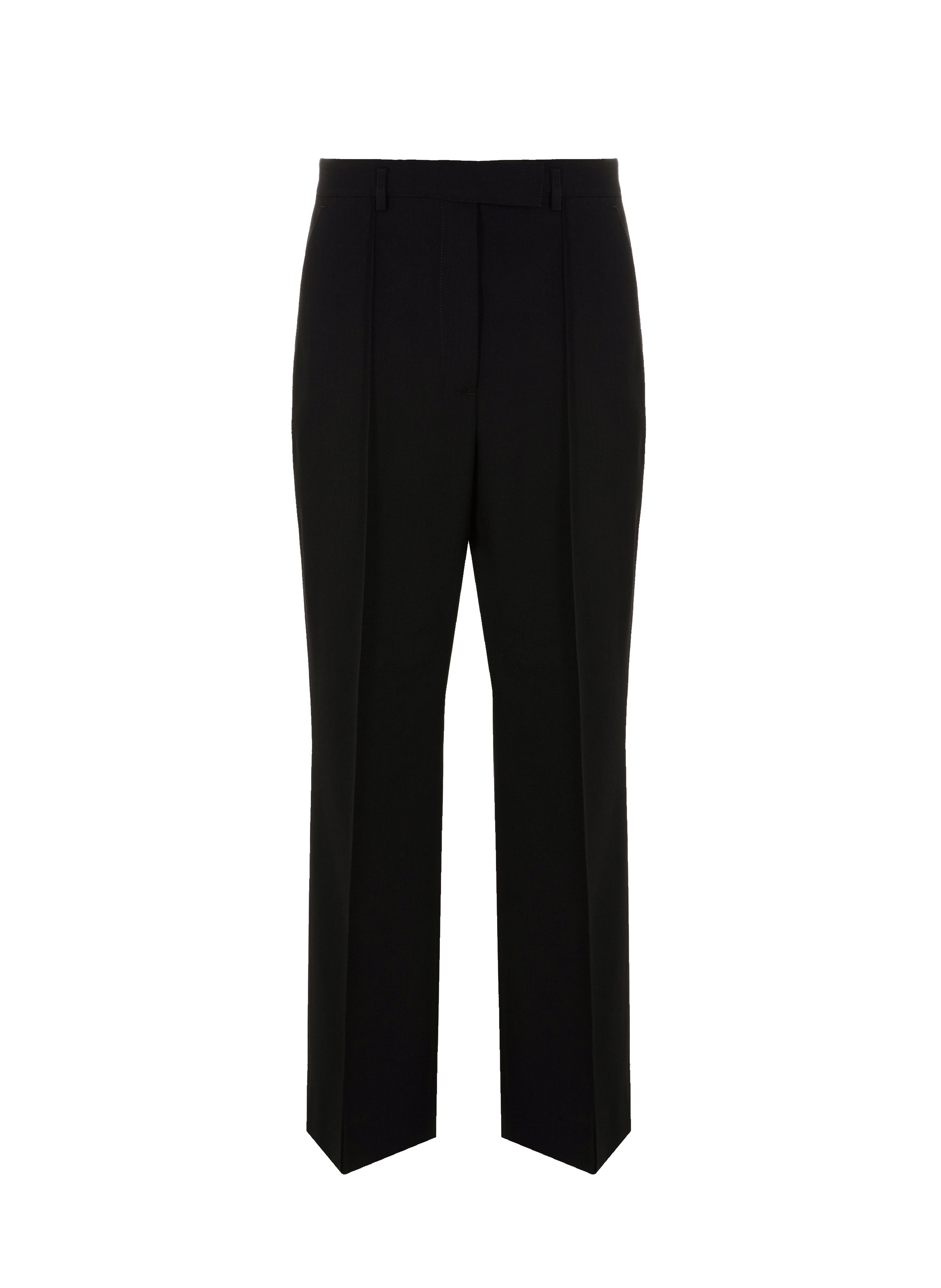 Pantalon large en laine mélangée