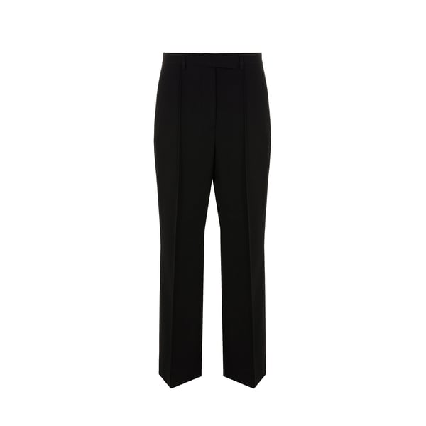Pantalon large en laine mélangée