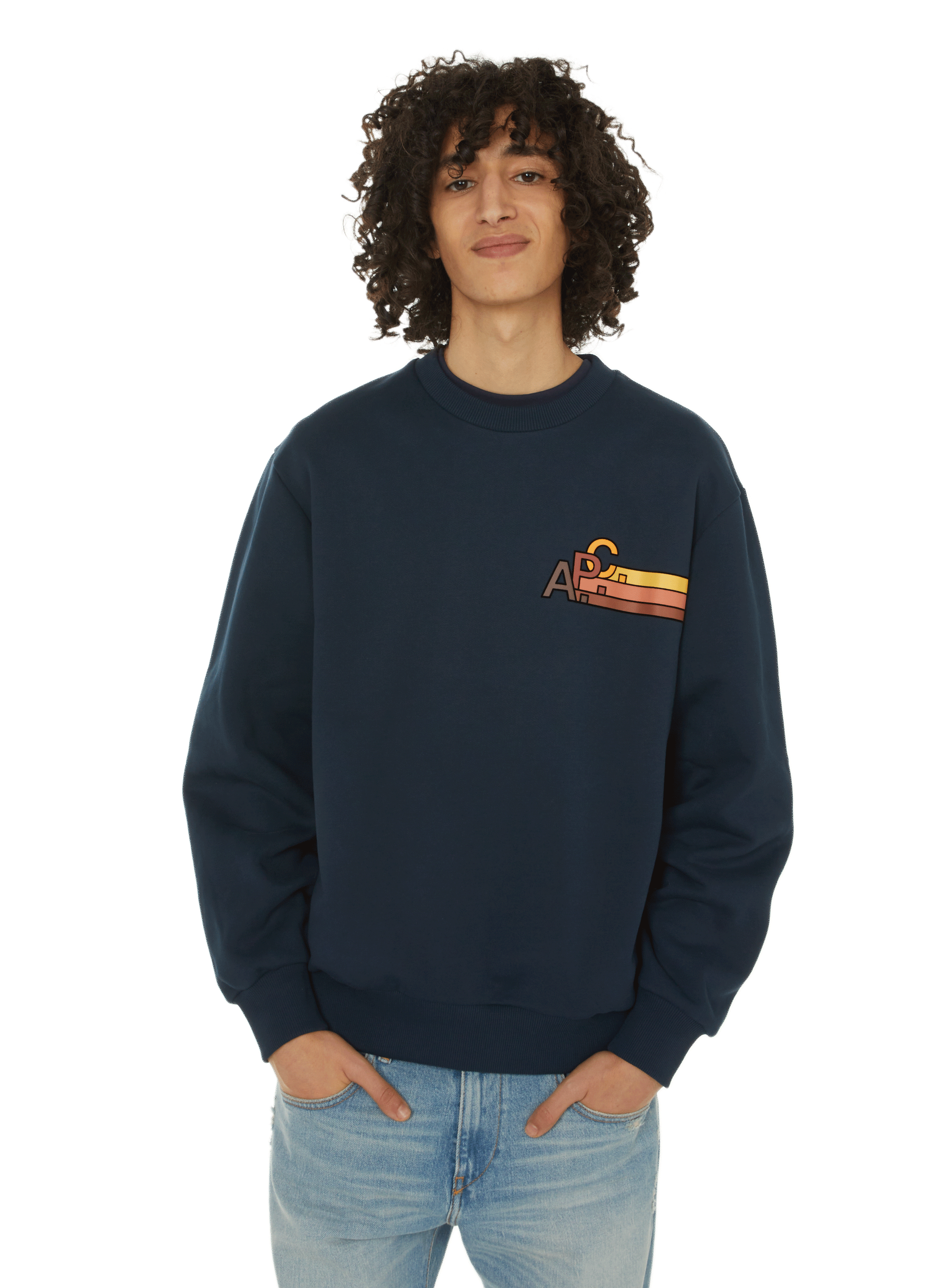 A.P.C. Sweatshirt en coton Bleu