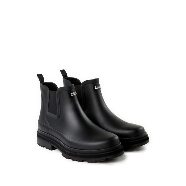 Aigle Low Rubber Boots In Black
