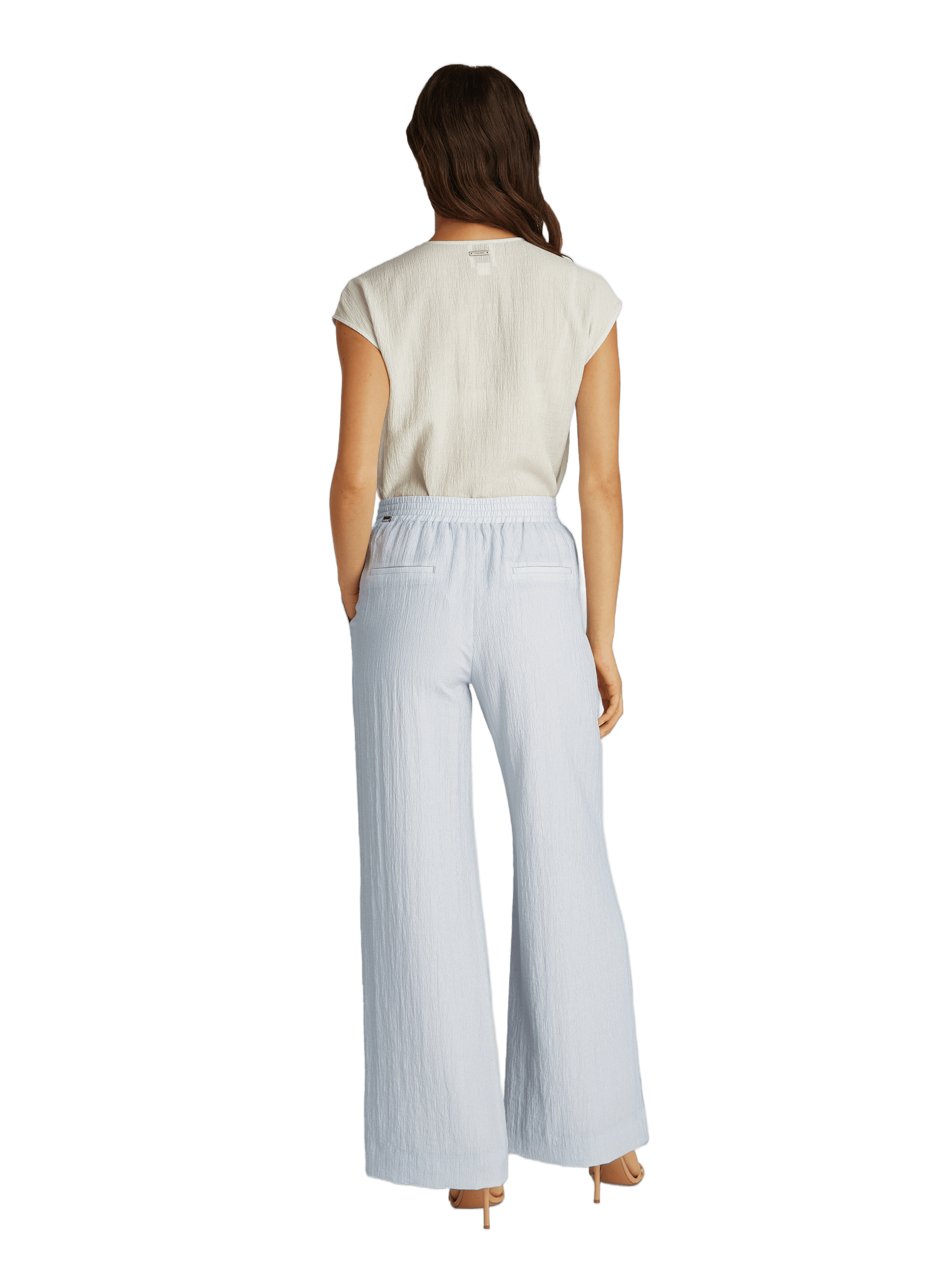 Pantalon texturé fluide Gris