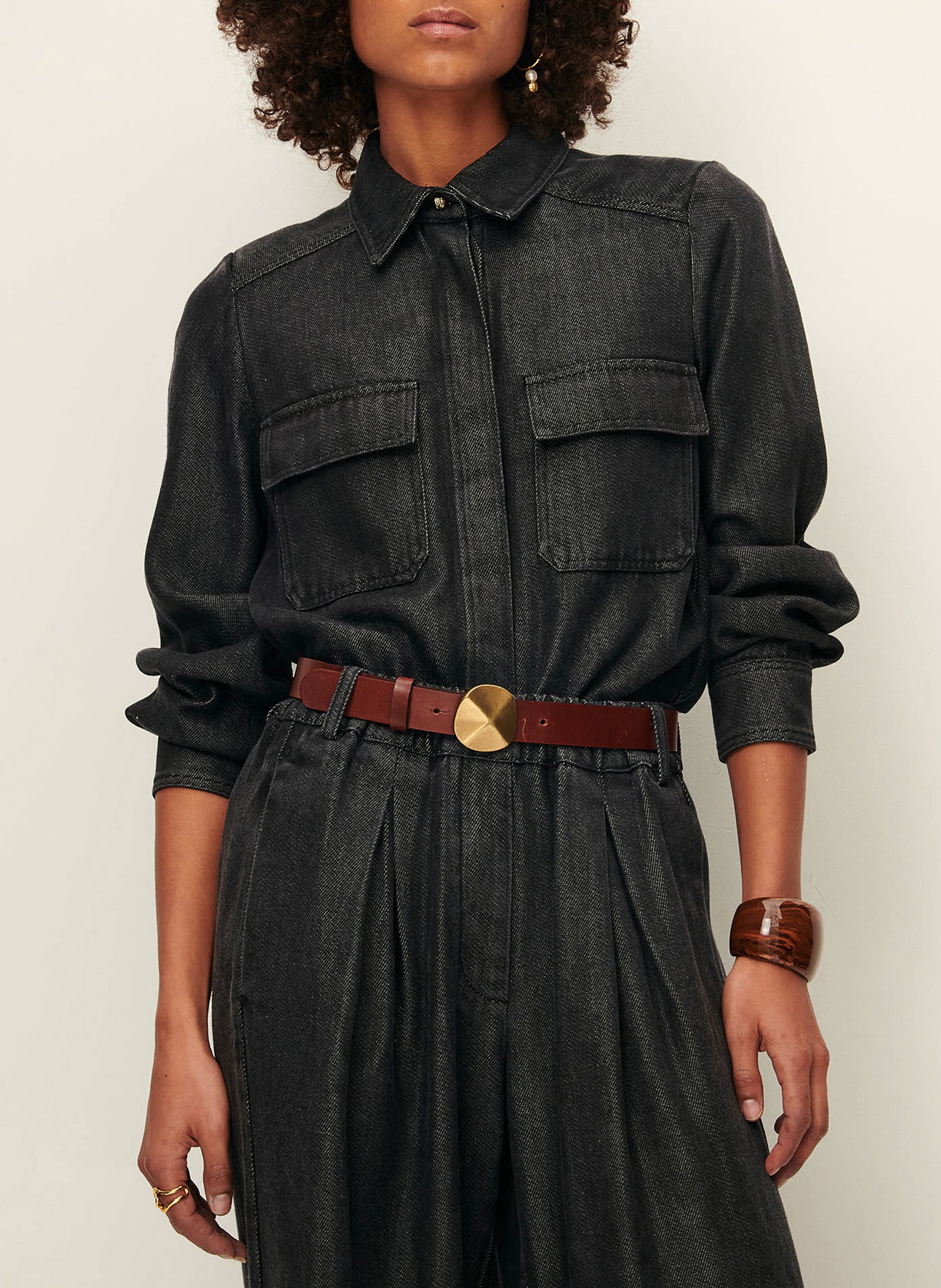 Veste col classique effet jean guggen SESSUN Gris