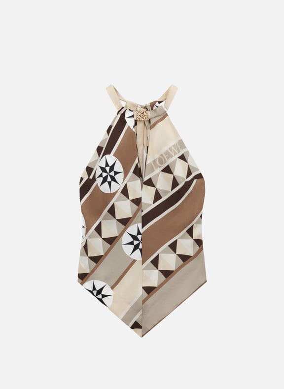 Silk halter top Beige by LOEWE LOEWE Silk halter top Beige