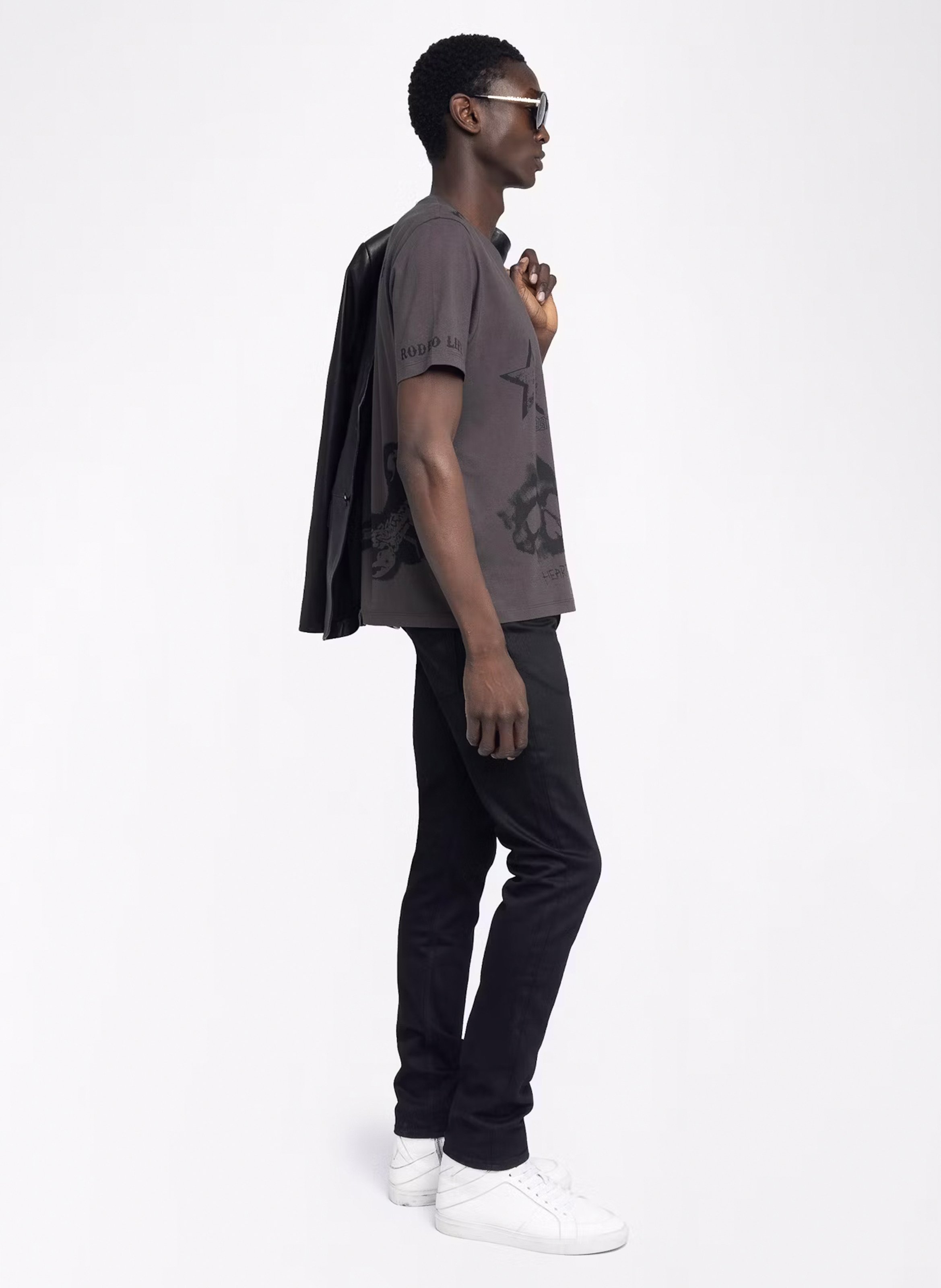 Tee-shirt col rond en coton tommy ZADIG&VOLTAIRE Marron