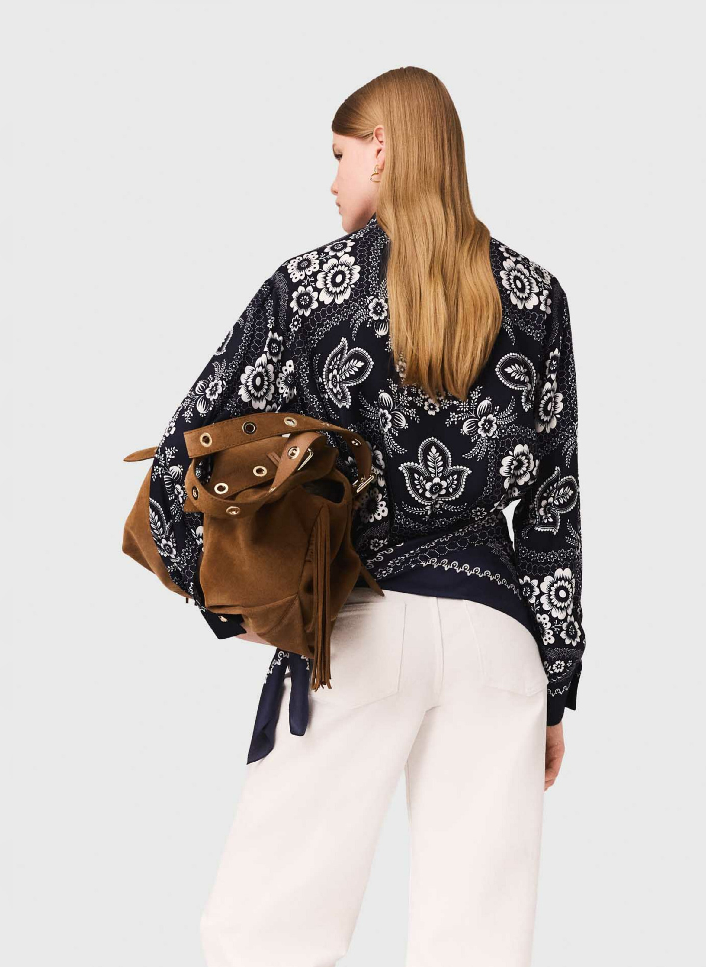 Chemise oversize col classique MAJE Bleu