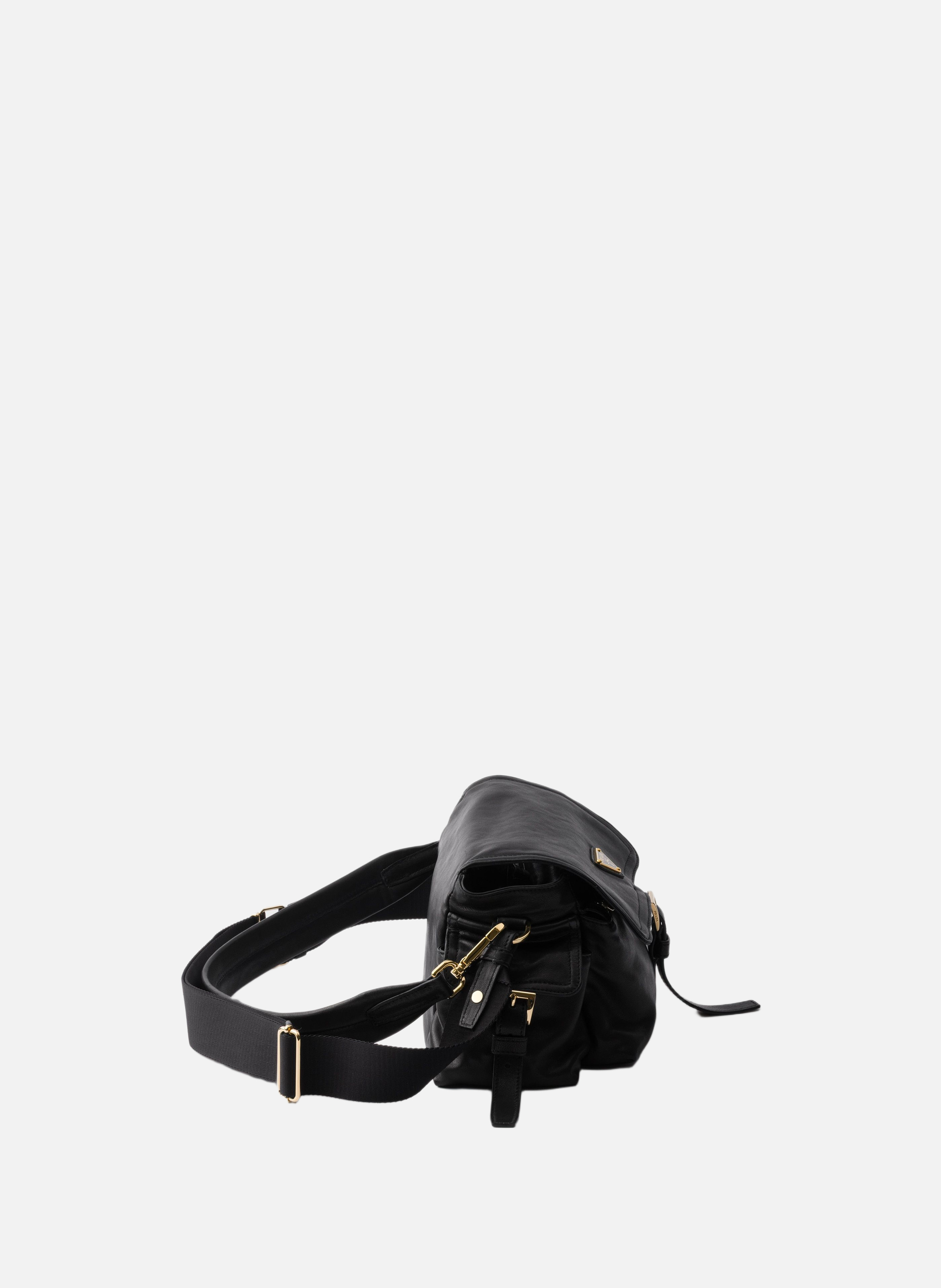 Sac porté épaule prada explore en cuir nappa PRADA Noir