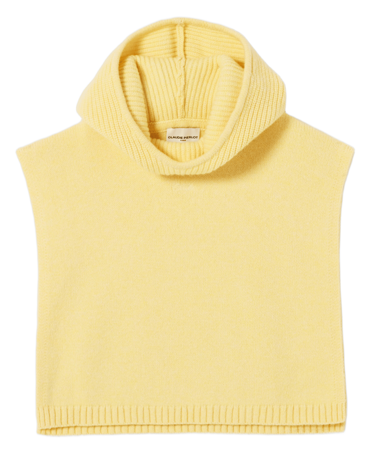 Col amovible en laine mimane CLAUDIE PIERLOT Jaune