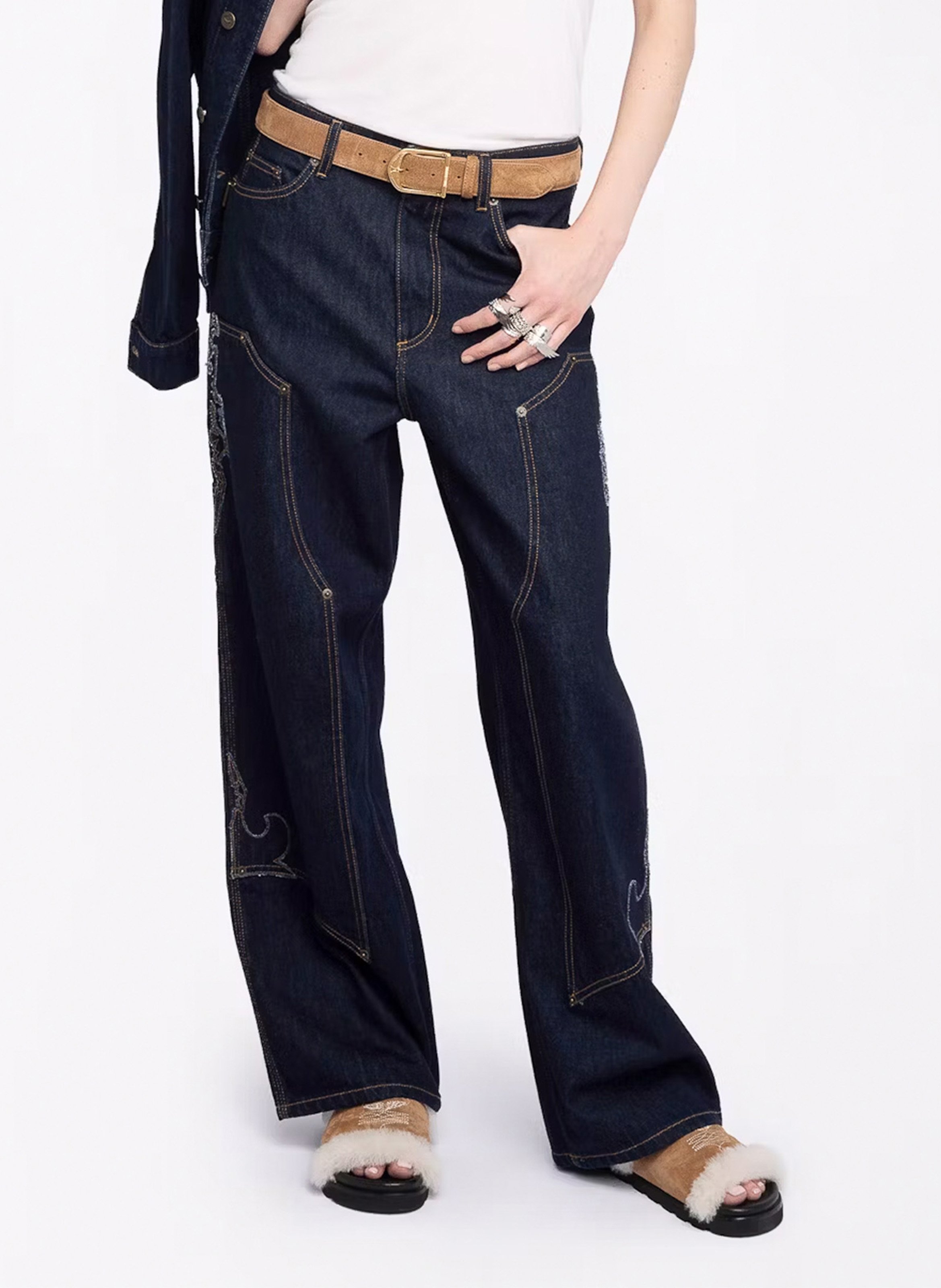 Jean droit en coton perya ZADIG&VOLTAIRE Bleu