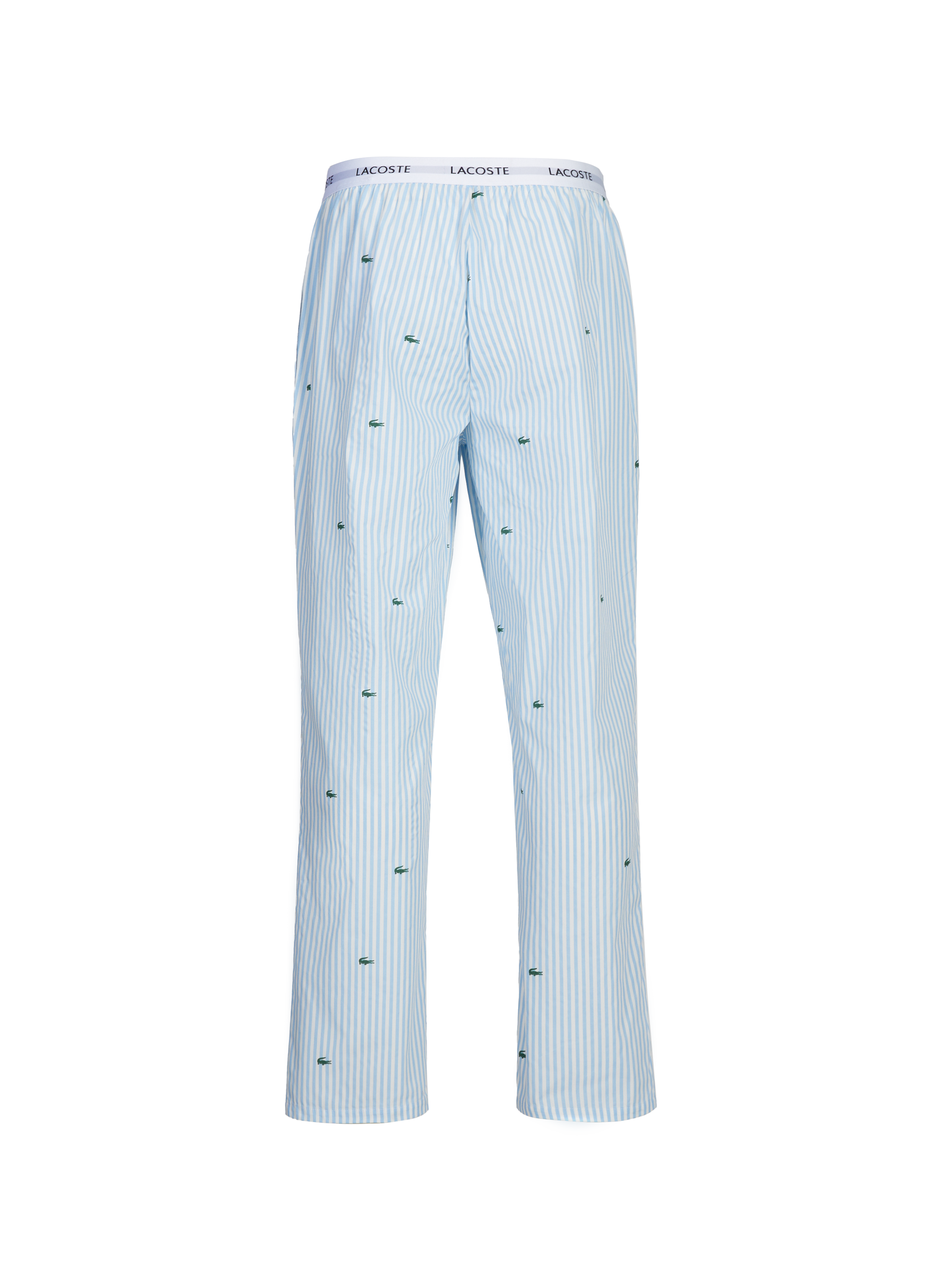 Striped cotton pajama pants LACOSTE Blue