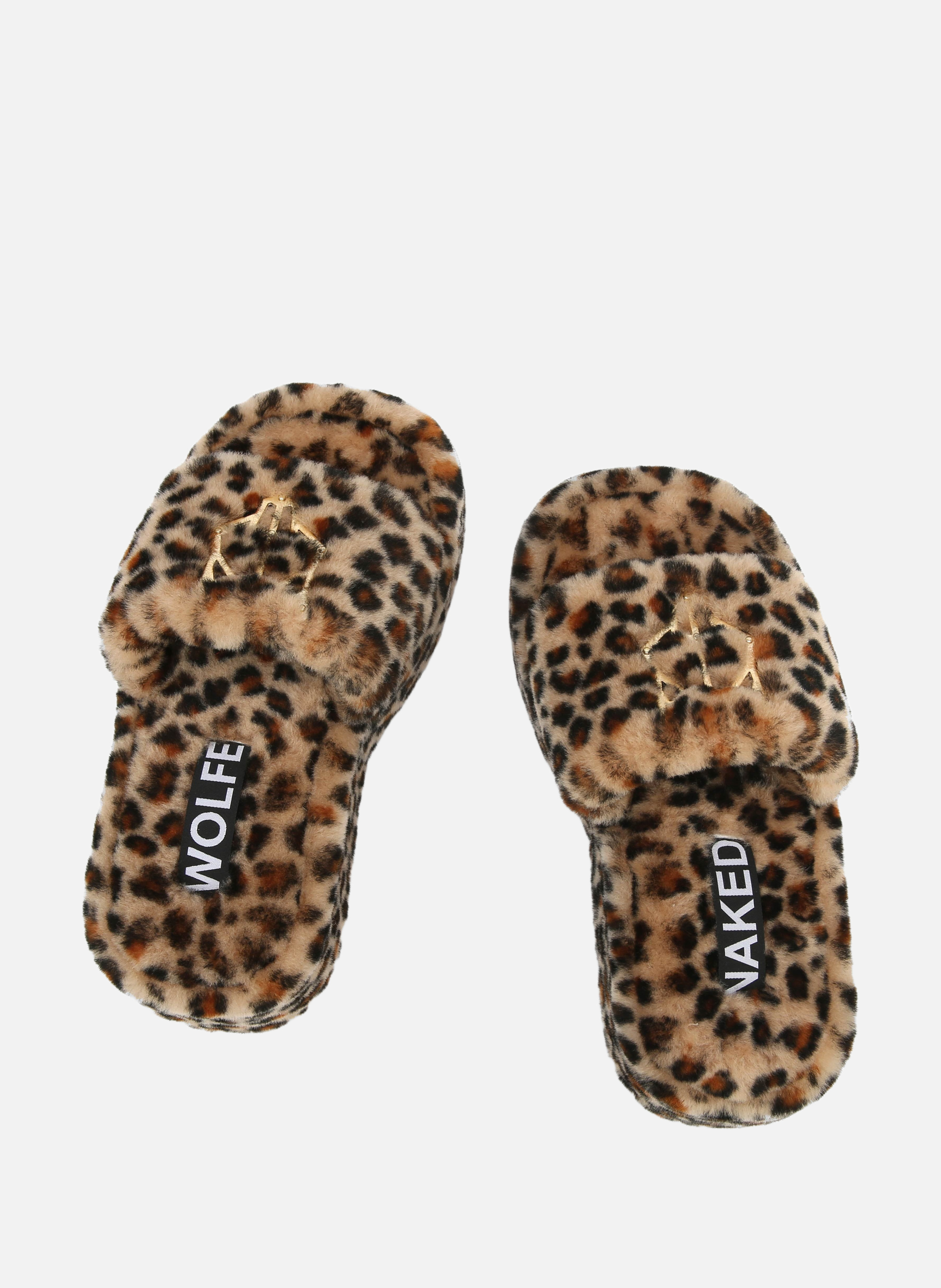 Sandales plates ivy NAKED WOLFE Marron