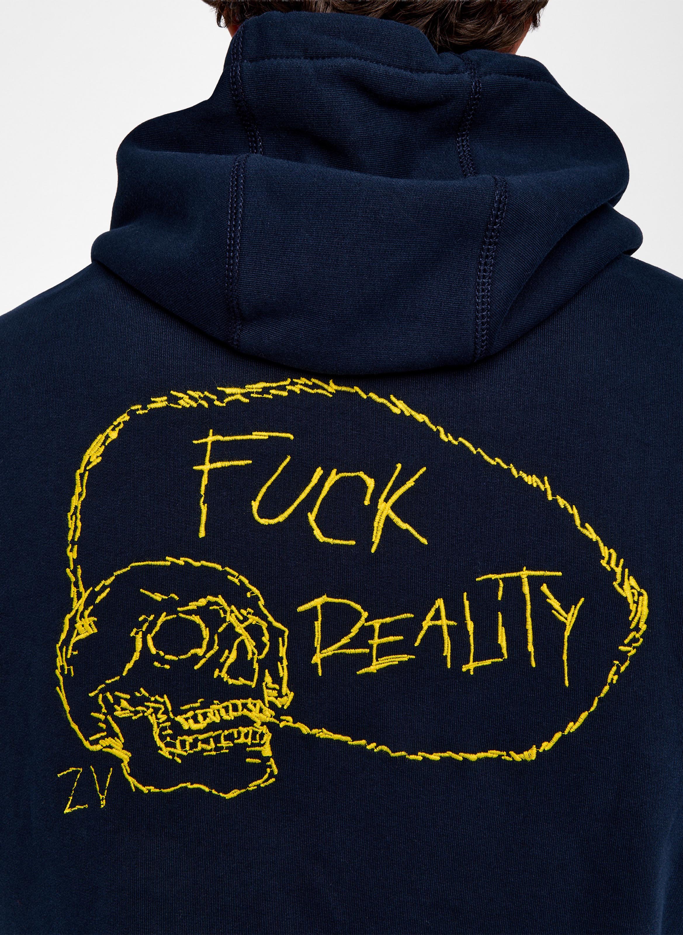 Sweat droit à capuche en coton mélangé sacha ZADIG&VOLTAIRE Bleu