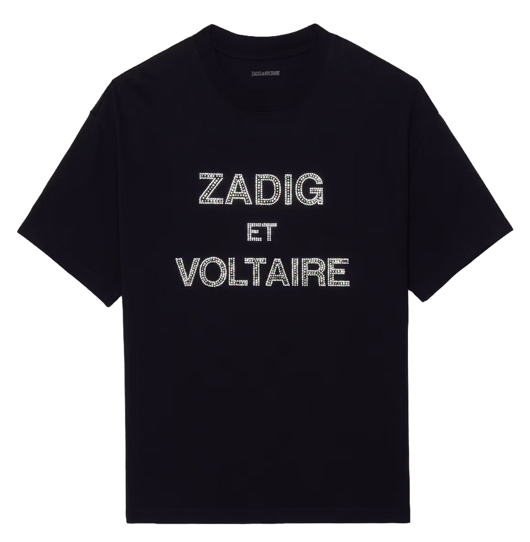 Tee-shirt col rond en coton tedda ZADIG&VOLTAIRE Noir