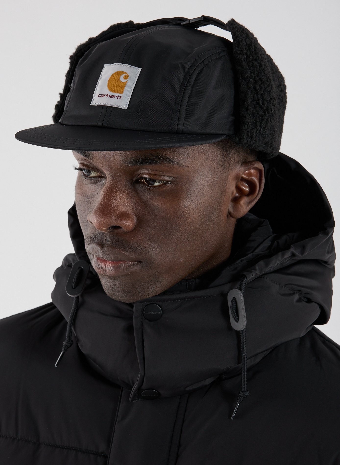 Casquette avec protège-oreilles en polaire CARHARTT WIP Noir