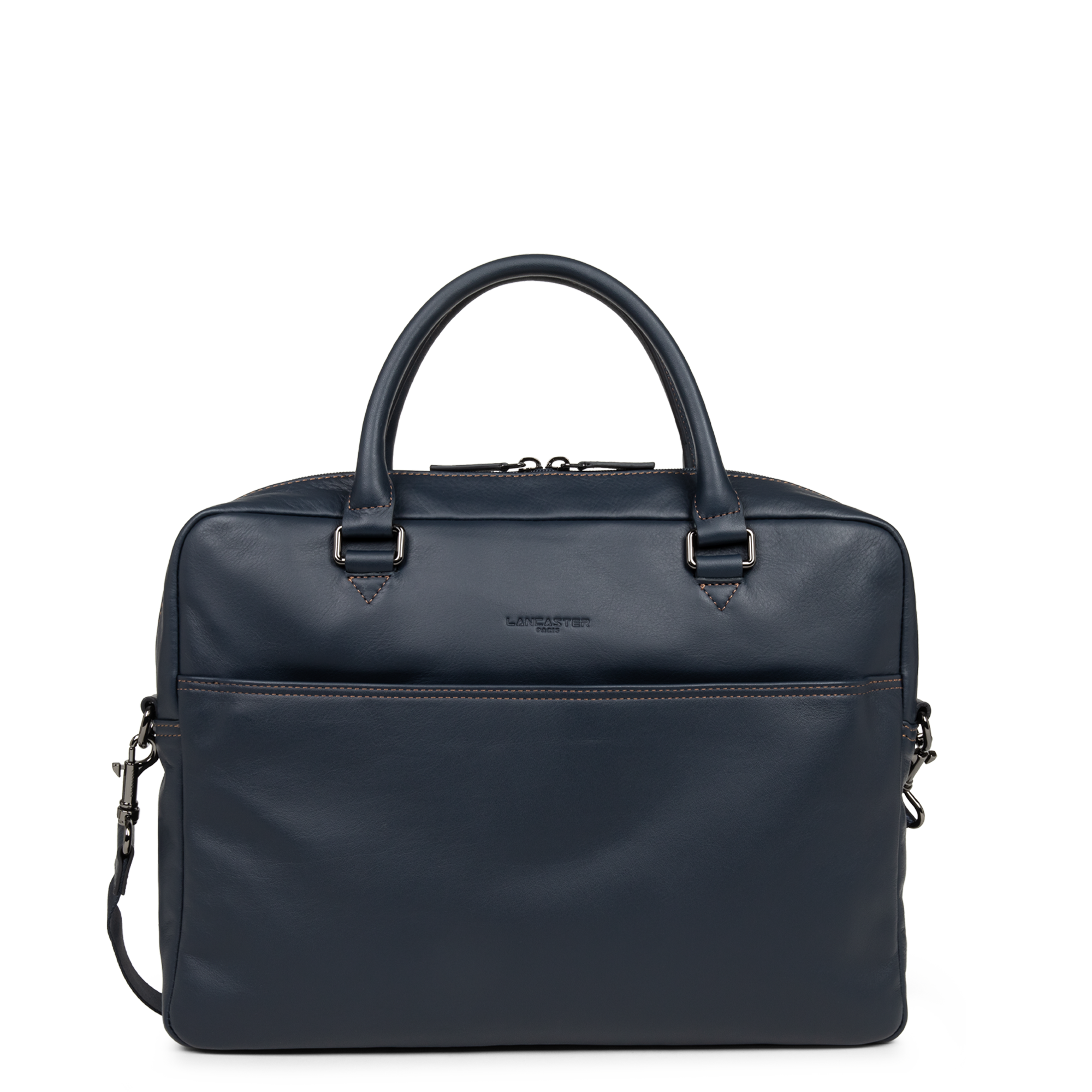 LANCASTER Large portfolio document holder bag - Soft Vintage Homme Blue