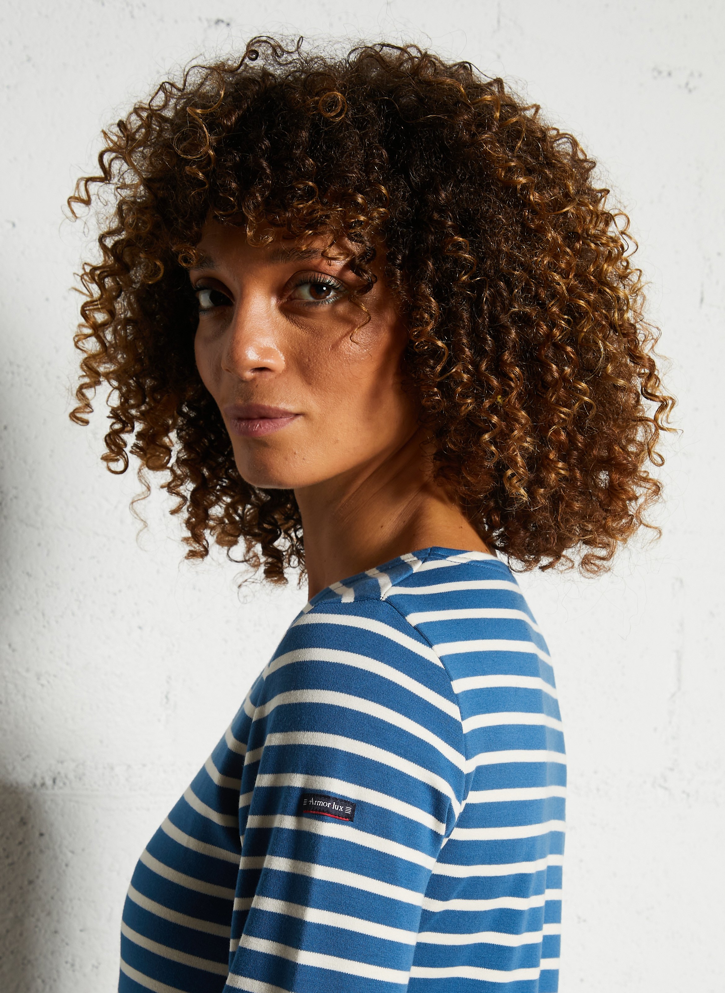 Marinière col rond en coton ARMOR-LUX Bleu