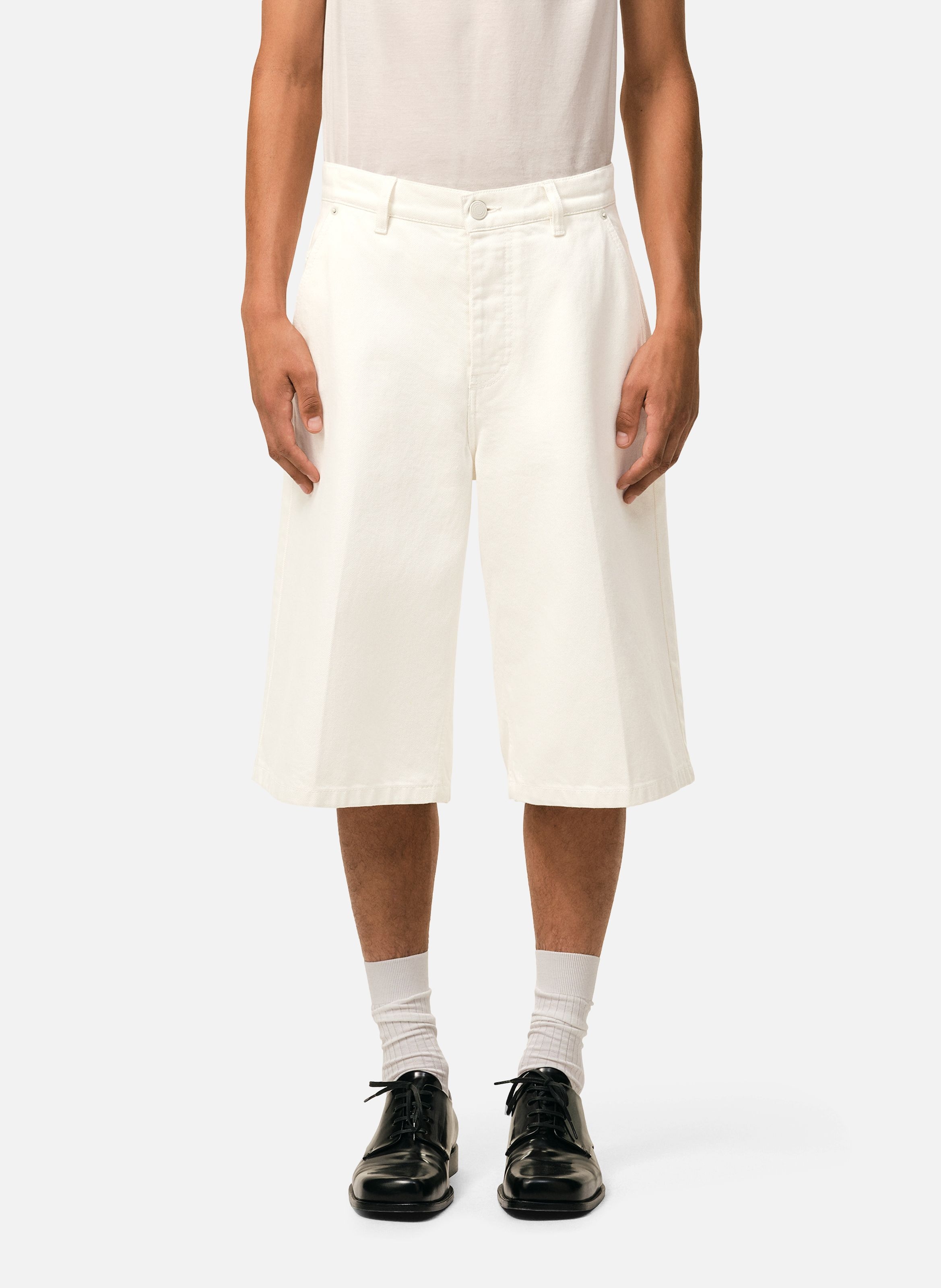 Bermuda loose en coton AMI PARIS Blanc