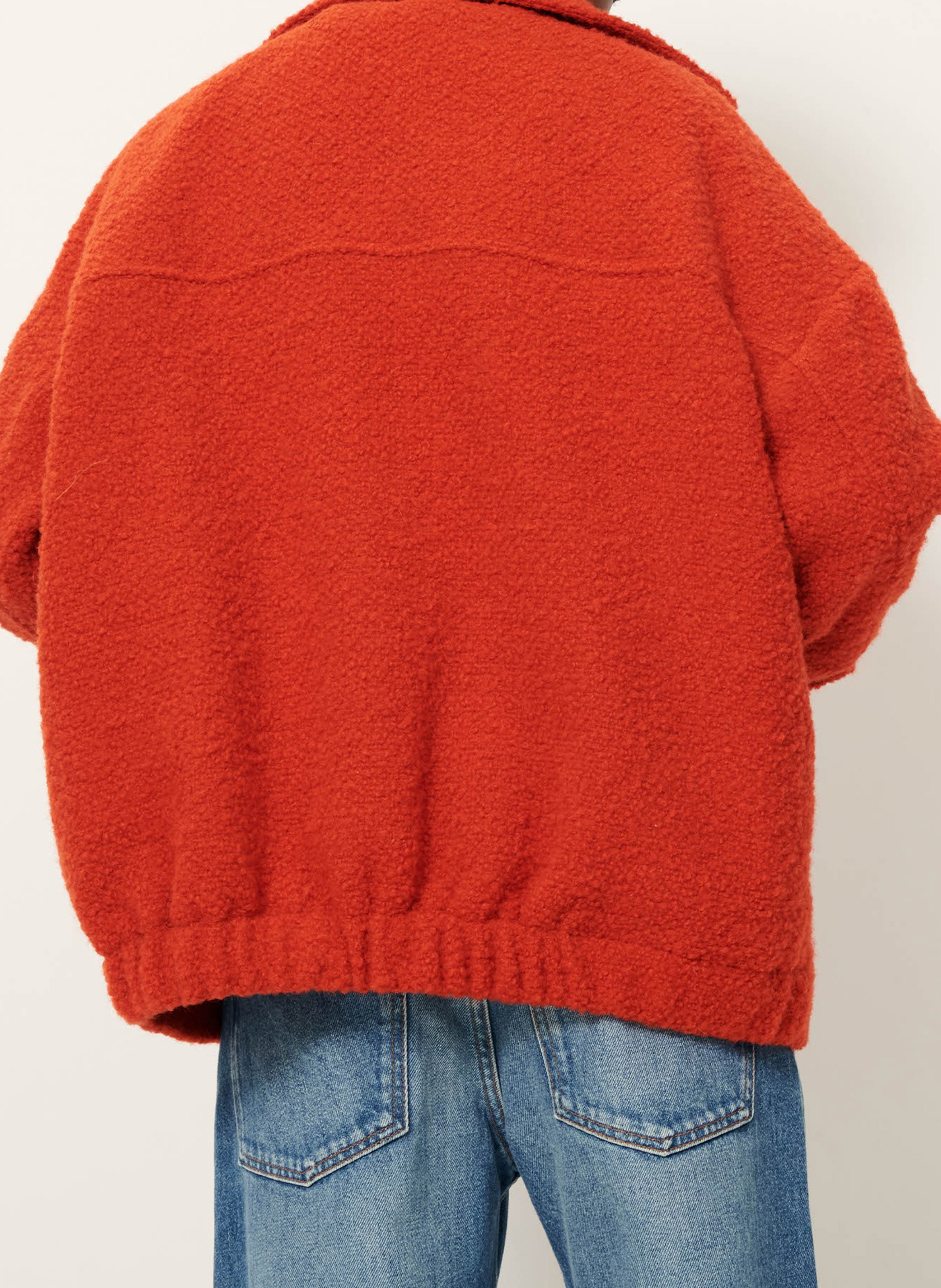 Manteau oversize en laine mélangée morrison SESSUN Rouge