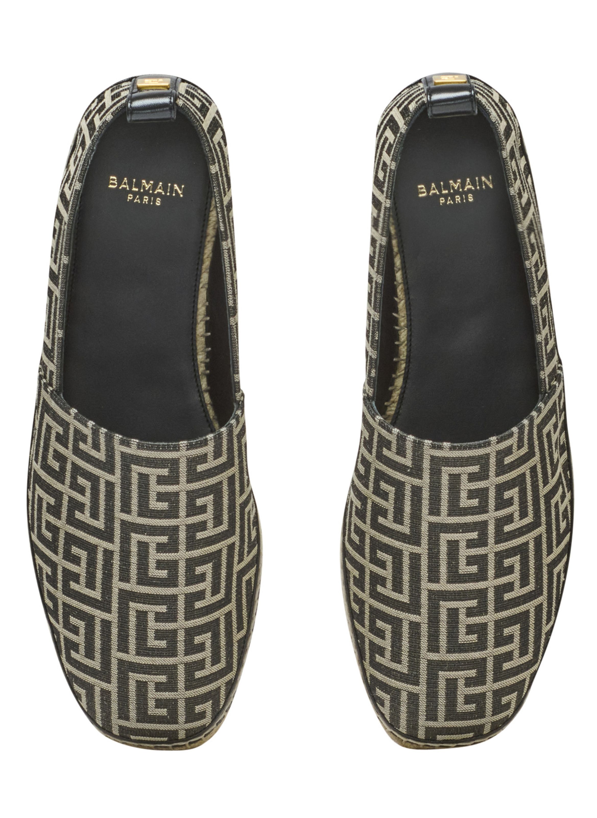 Espadrilles en jacquard monogramme BALMAIN Noir