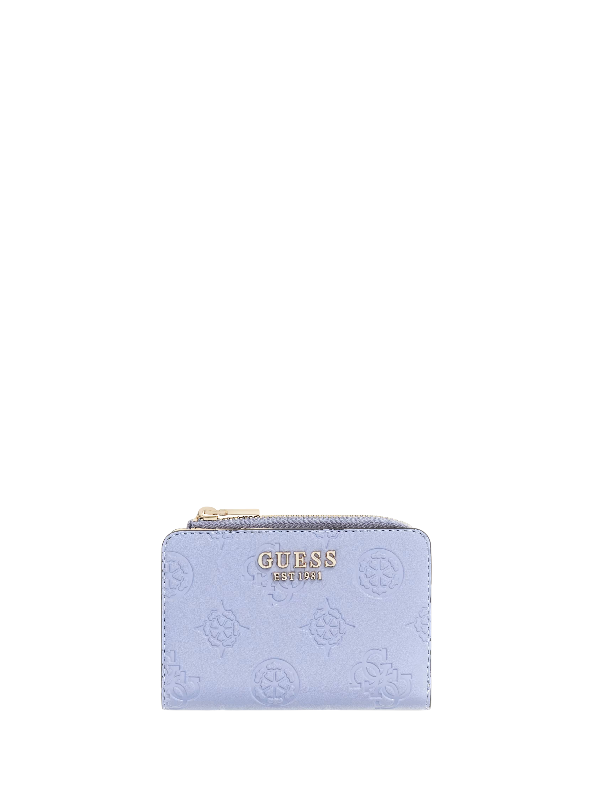 Porte-monnaie monogrammé effet cuir  Grey blue logo