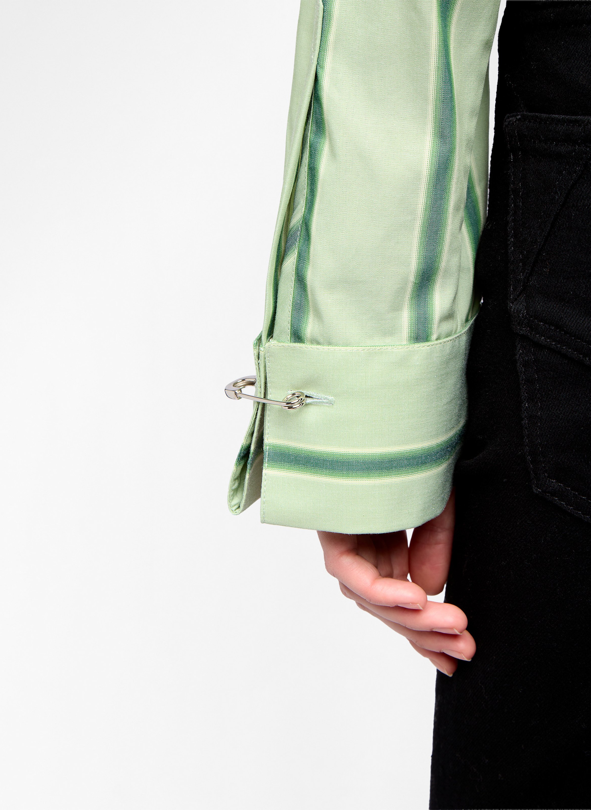 Chemise oversize rayée en coton morning ZADIG&VOLTAIRE Vert