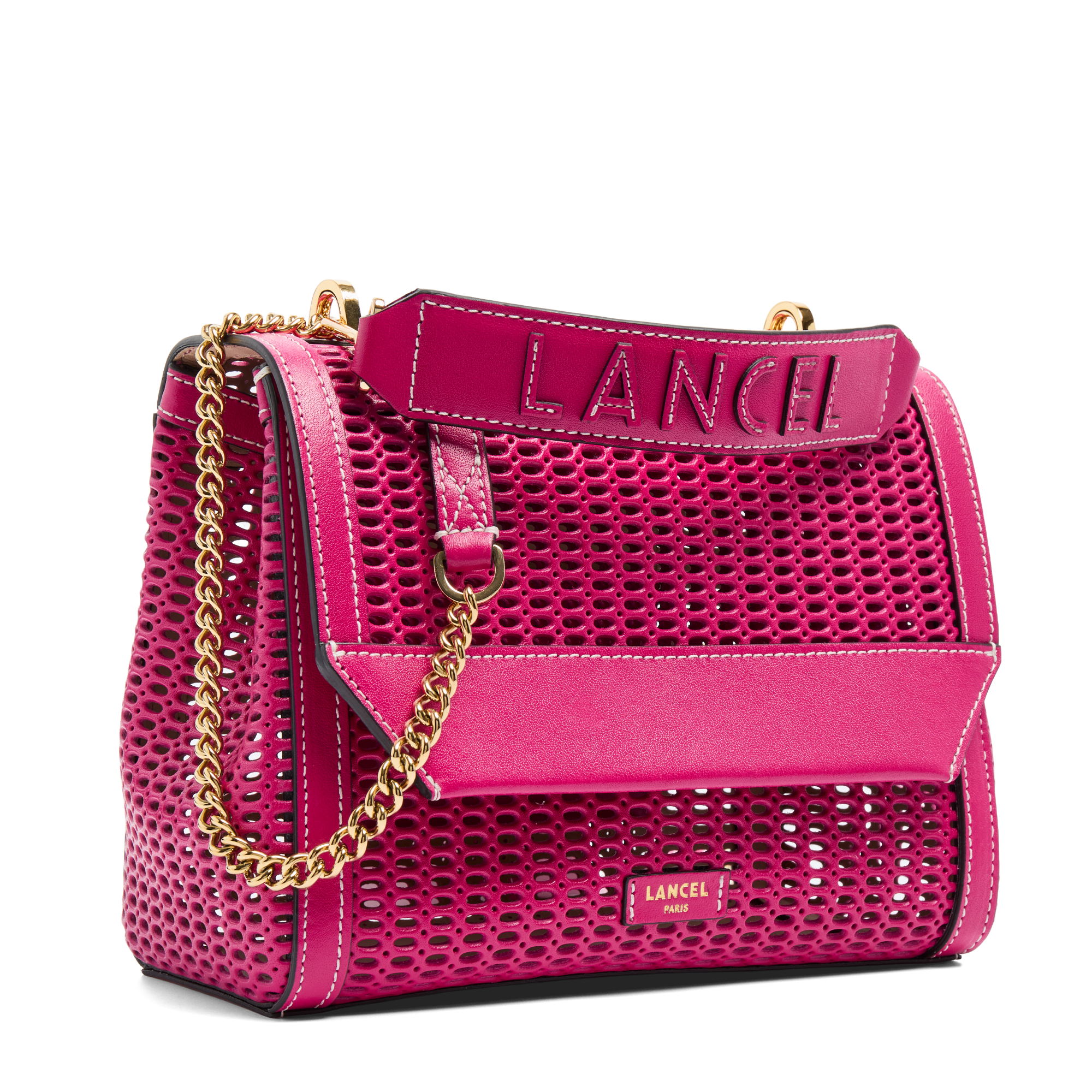 Sac rabat m ninon de lancel en cuir LANCEL Rose