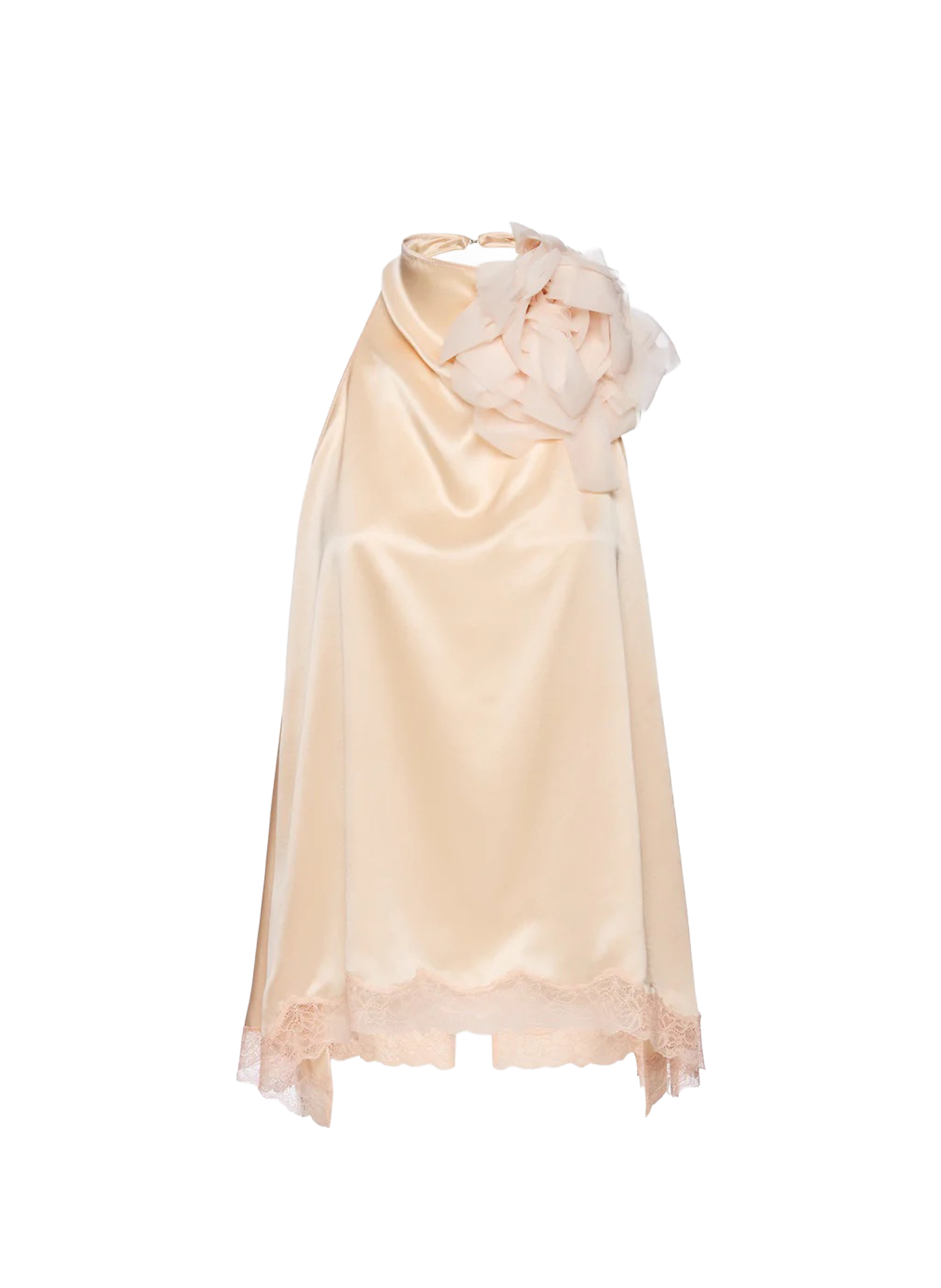 Blouse satinée à nouer en soie MAGDA BUTRYM Orange